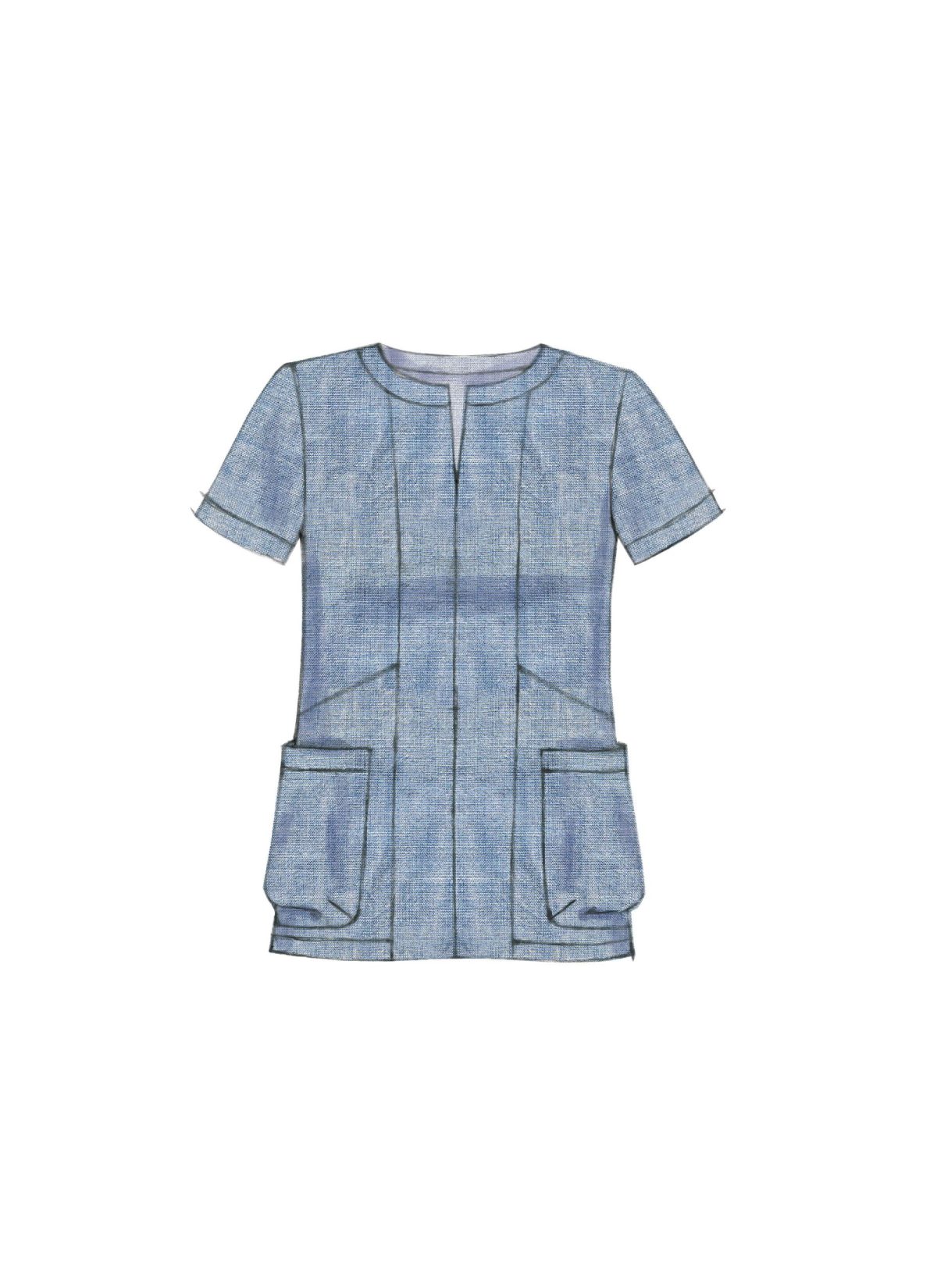 McCall's Sewing Pattern M7390 Misses' Split-Neck, Seam-Detail Tops