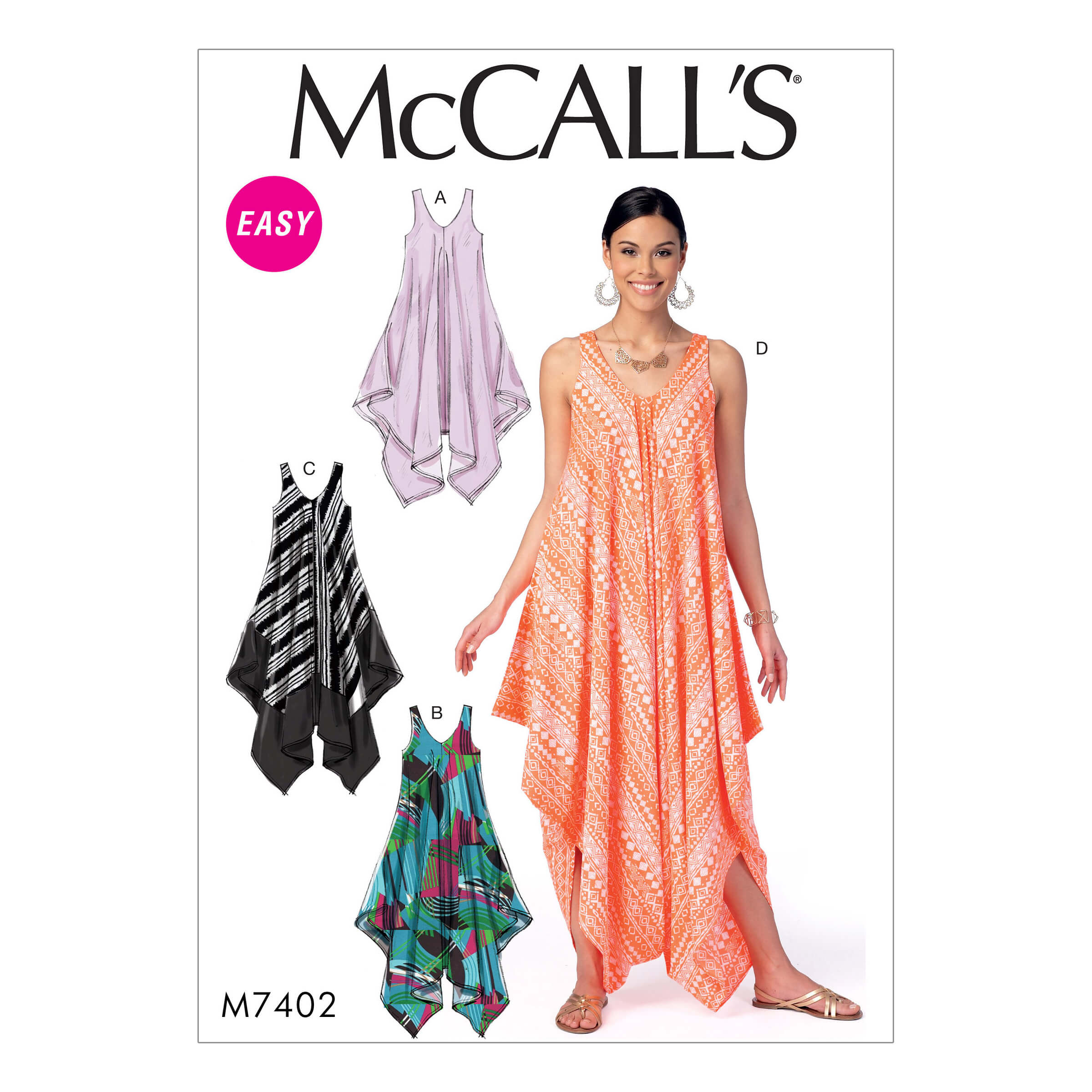 McCall's Sewing Pattern M7402 Misses' Dresses and Jumpsuit