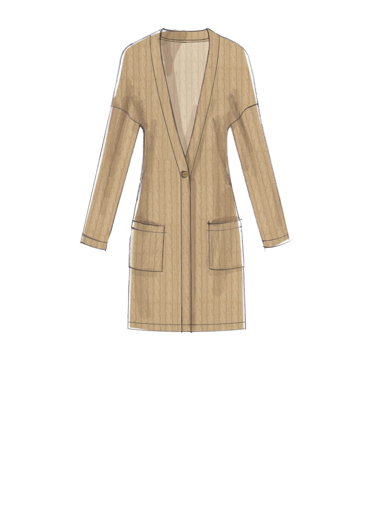 McCall's Sewing Pattern M7476 Misses' Drop-Shoulder Vest and Cardigans