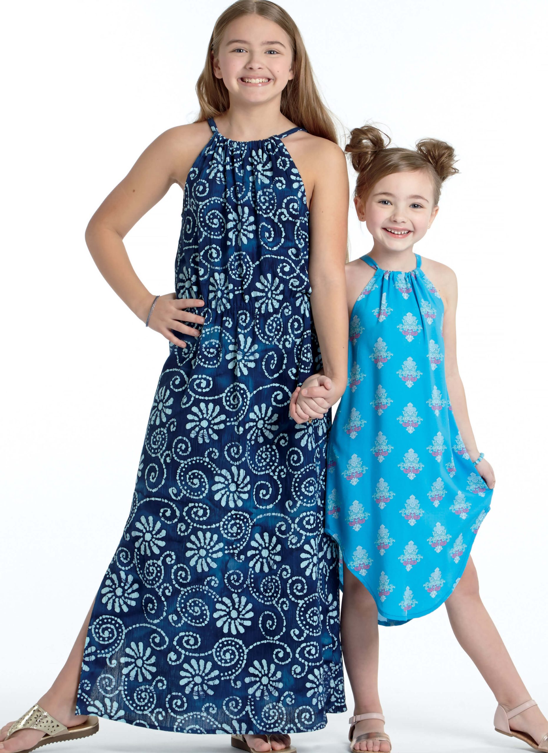 McCall's Sewing Pattern M7589 Children's/Girls' Gathered Neckline Sleeveless Dresses
