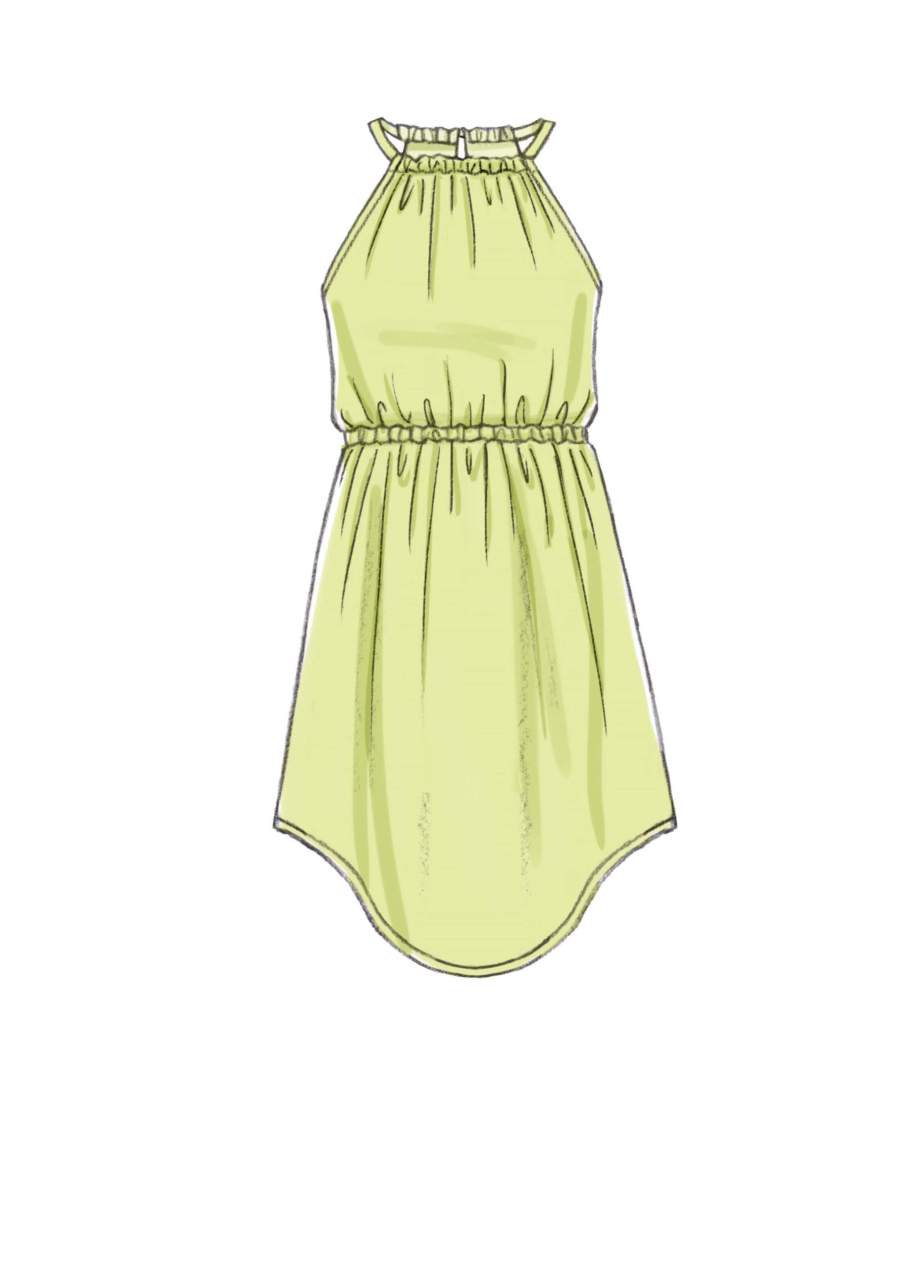 McCall's Sewing Pattern M7589 Children's/Girls' Gathered Neckline Sleeveless Dresses