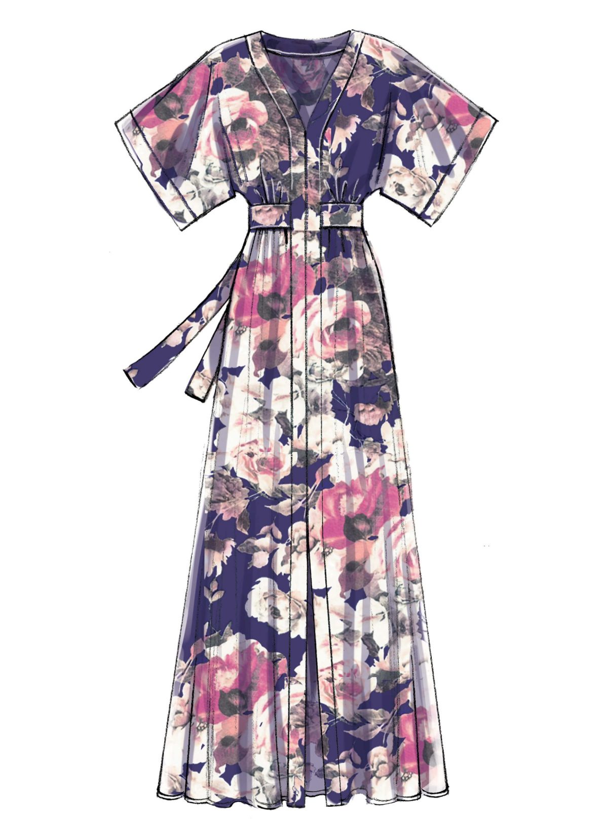 McCall's Sewing Pattern M7624 Misses' Banded Gathered Dresses with Sleeve and Length Options