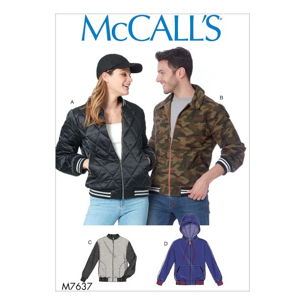 McCall's Sewing Pattern M7637 Misses' and Men's Bomber Jackets