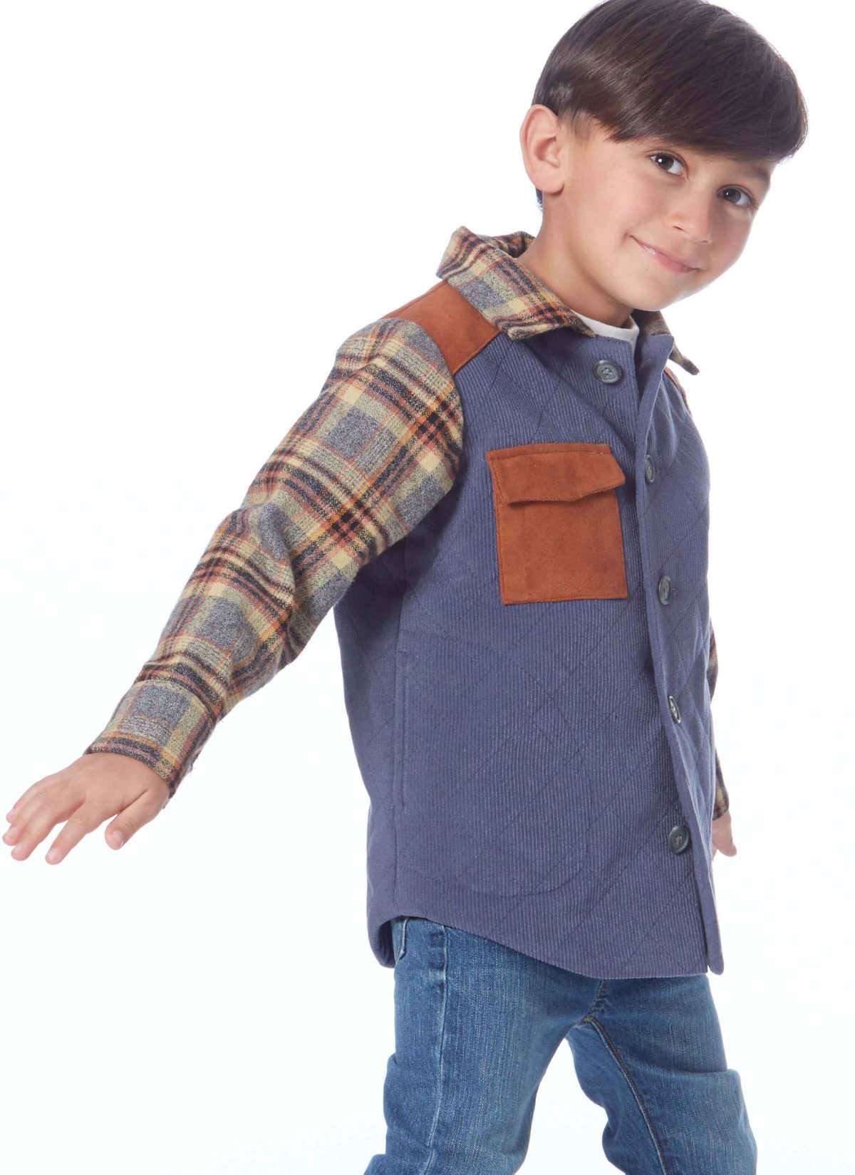 McCall's Sewing Pattern M7638 Men's and Boys' Lined Button-Front Jackets with Hood Options