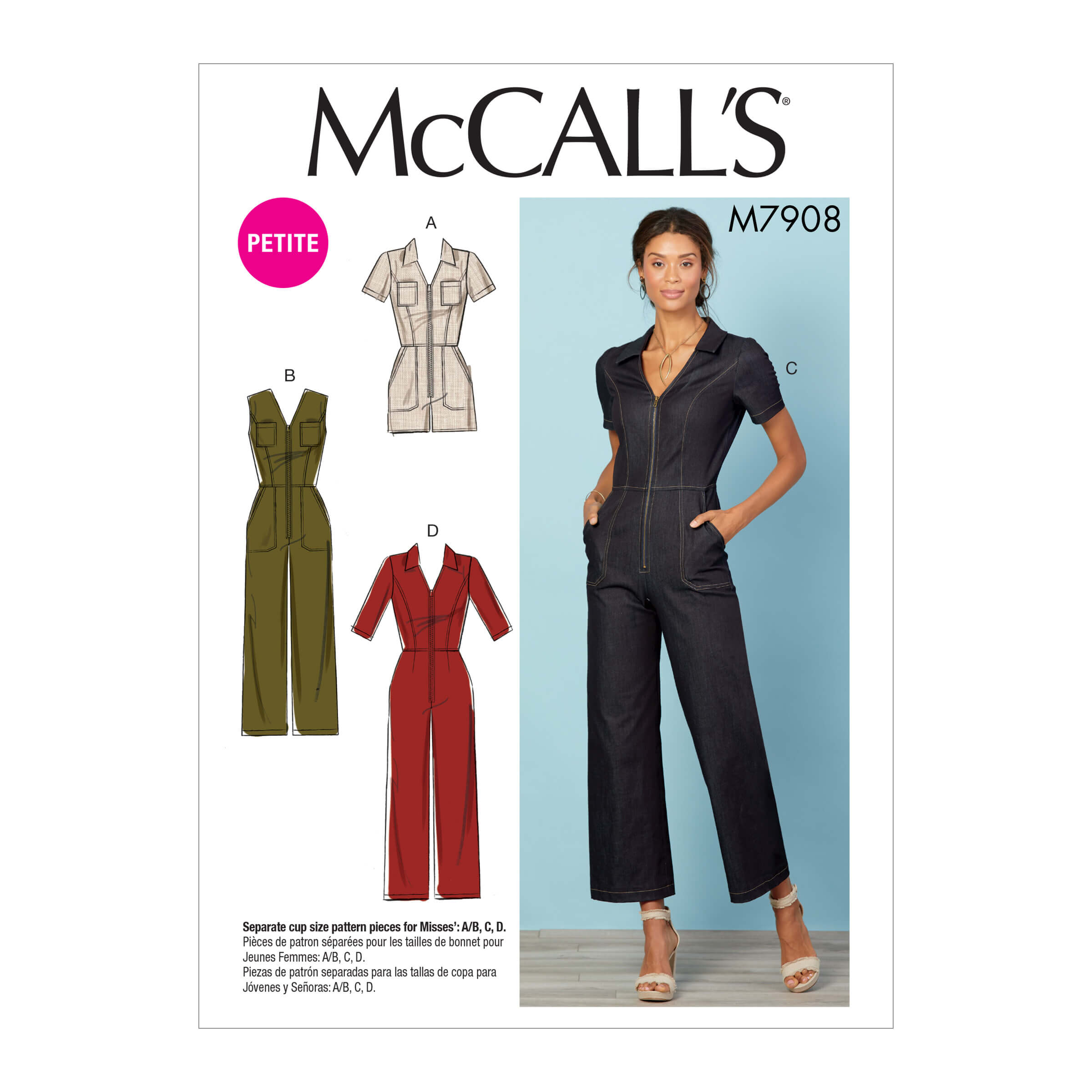 McCall's Sewing Pattern M7908 Misses'/Miss Petite Jumpsuits