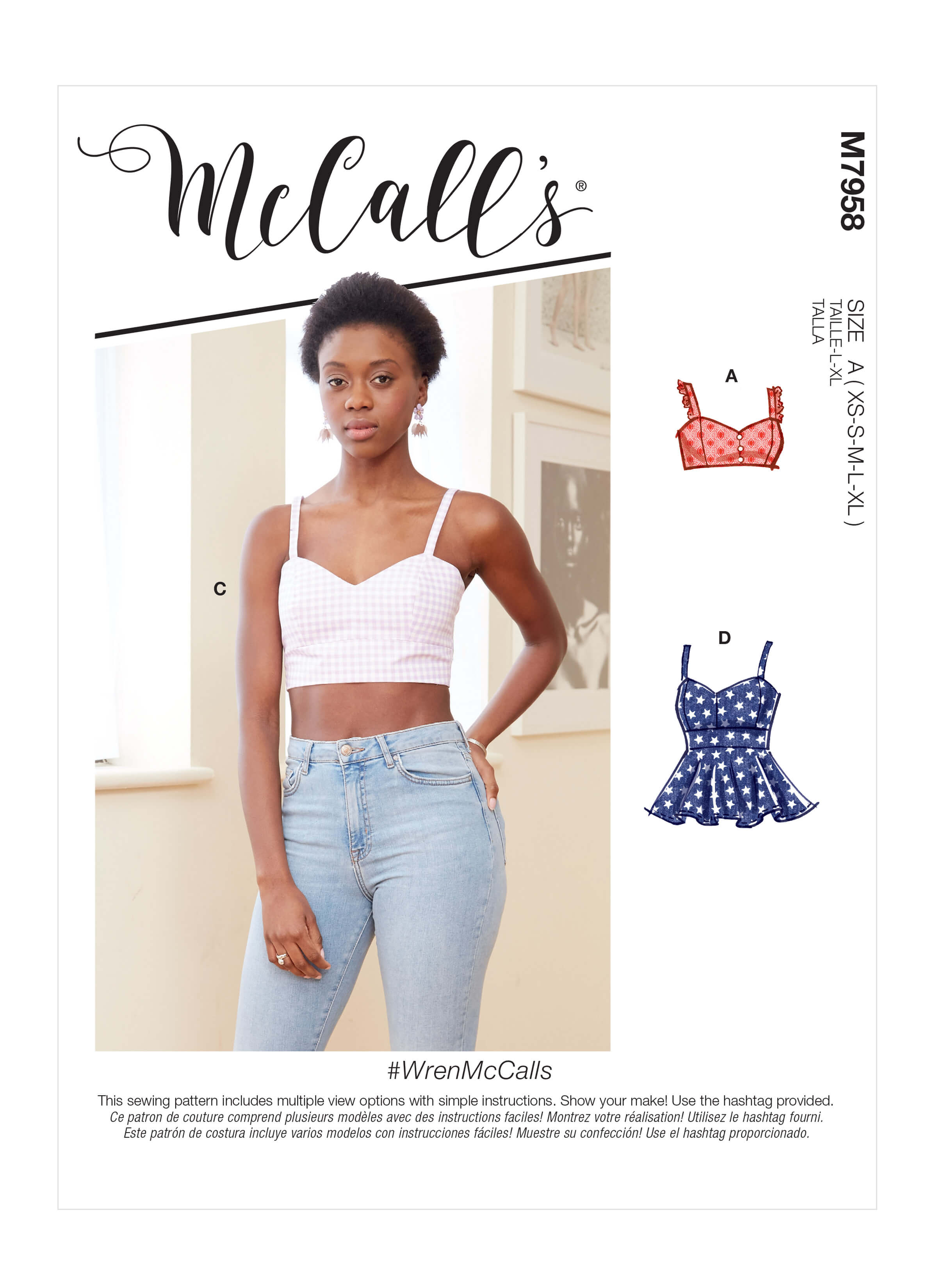 McCall's Sewing Pattern M7958 Misses' Top and Vest