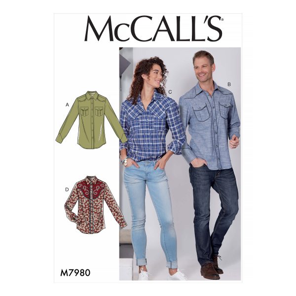 McCall's Sewing Pattern M7980 Misses' and Men's Shirts