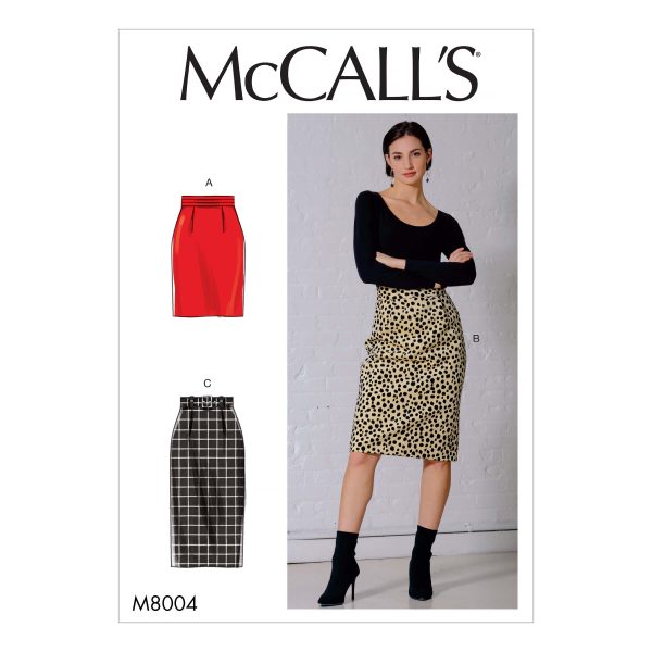 McCall's Sewing Pattern M8004 Misses' Skirt and Belt