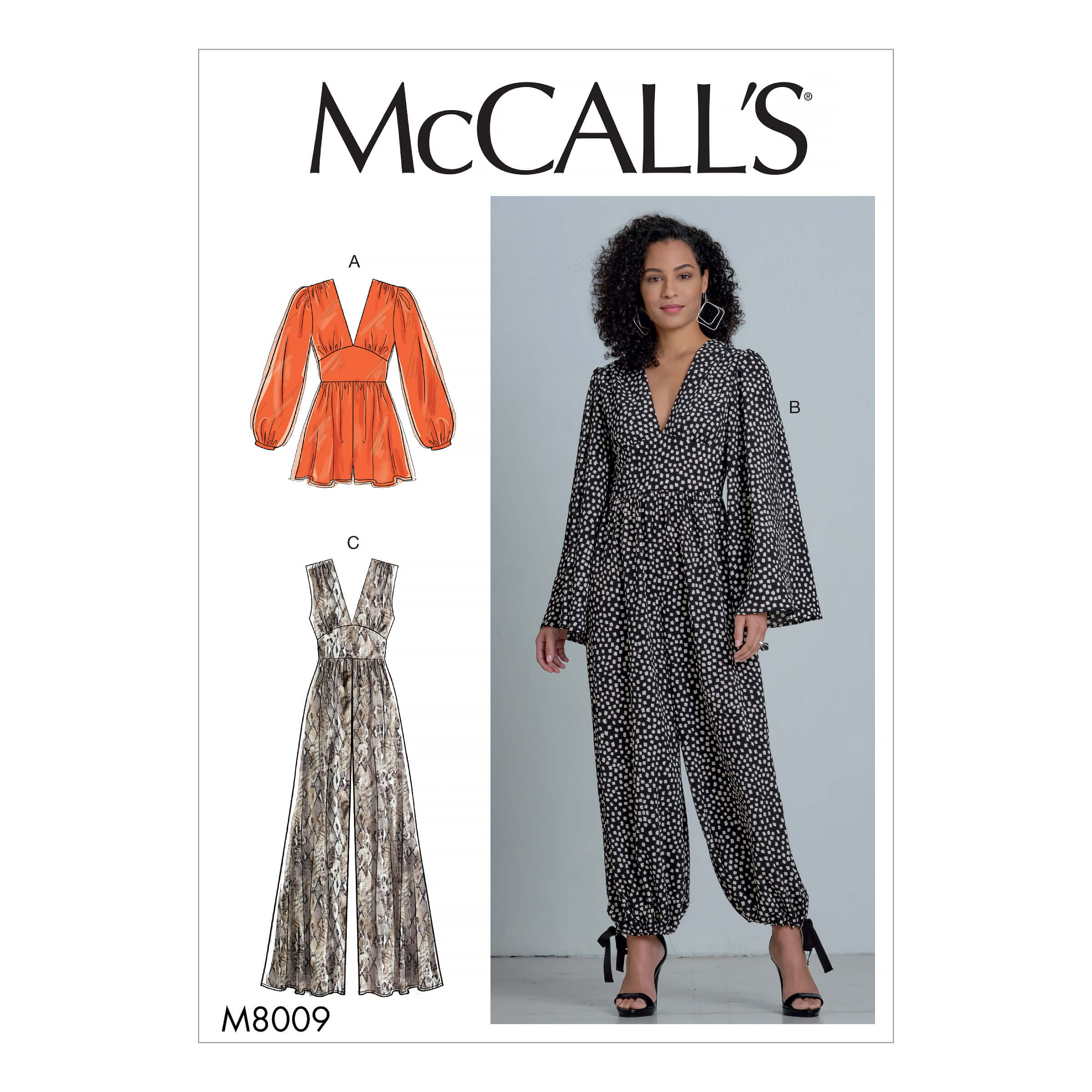 McCall's Sewing Pattern M8009 Misses' Jumpsuits and Playsuits