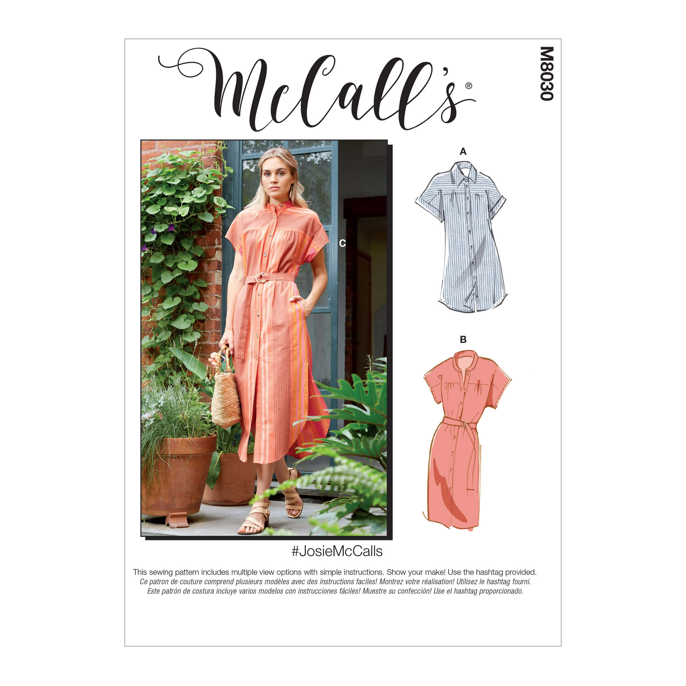 McCall's Sewing Pattern M8030 Misses' Dress