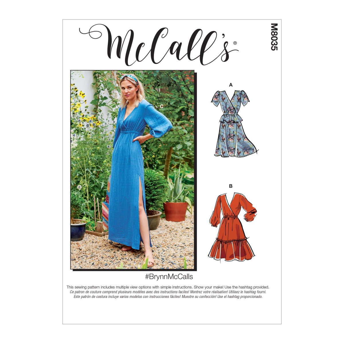 McCall's Sewing Pattern M8035 Misses' Dresses #BrynnMcCalls