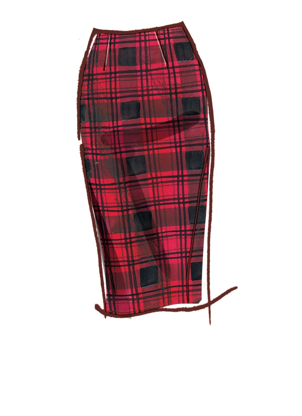 M8051 Misses' Pencil Skirts In Five Lengths #MarieMcCalls