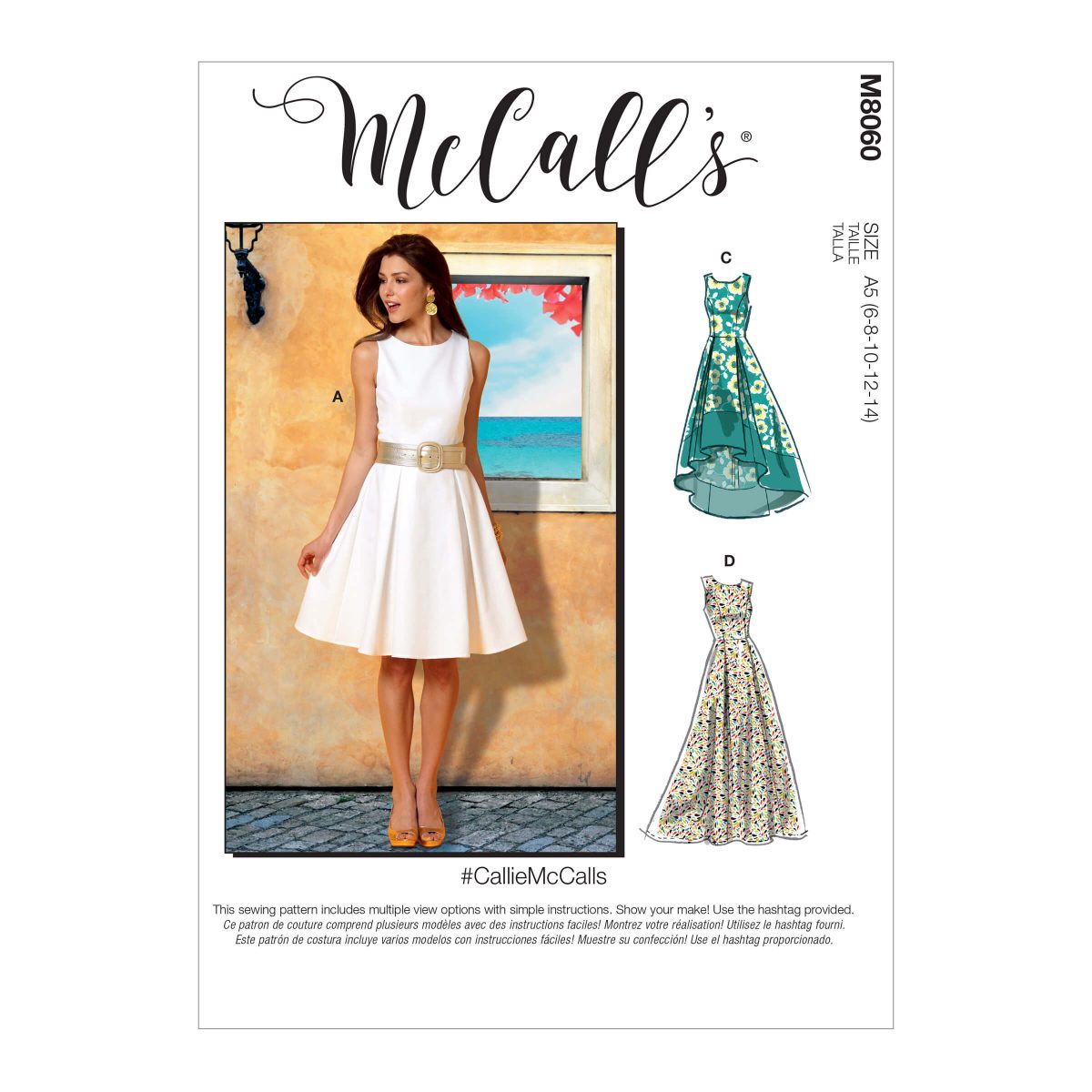 McCall's M8060 Misses' Pleated-Skirt Dresses #CallieMcCalls