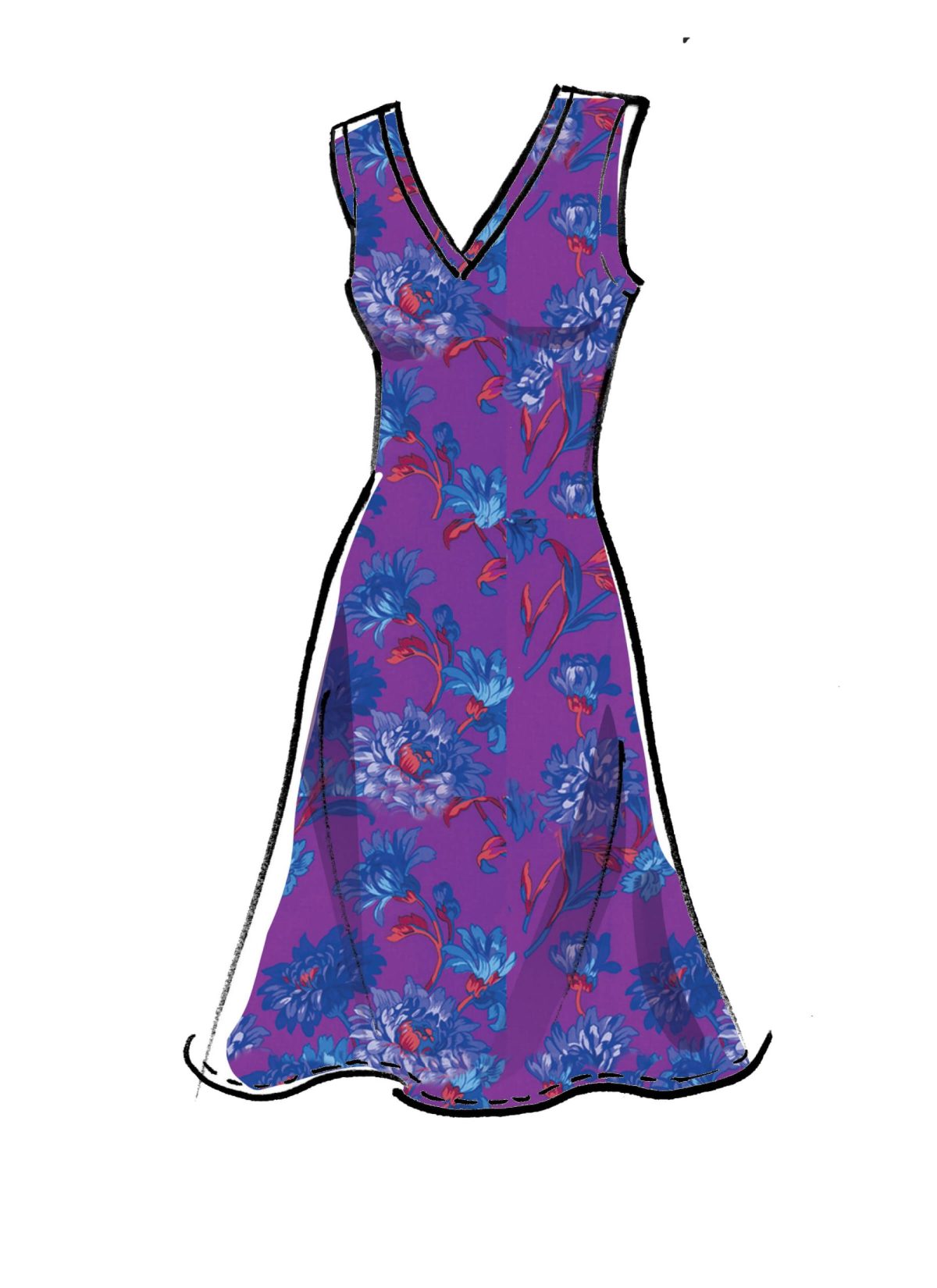 McCall's M8064 Misses' Knit Dresses with V, Crew or Scoop Necklines #NoraMcCalls