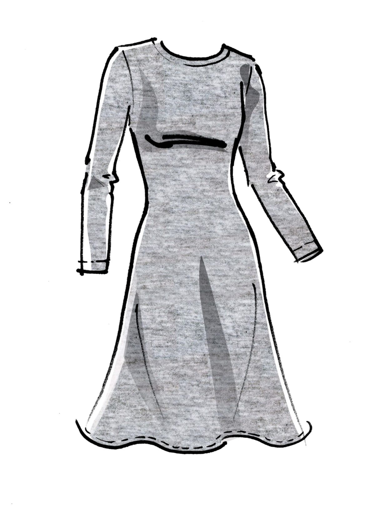 McCall's M8064 Misses' Knit Dresses with V, Crew or Scoop Necklines #NoraMcCalls