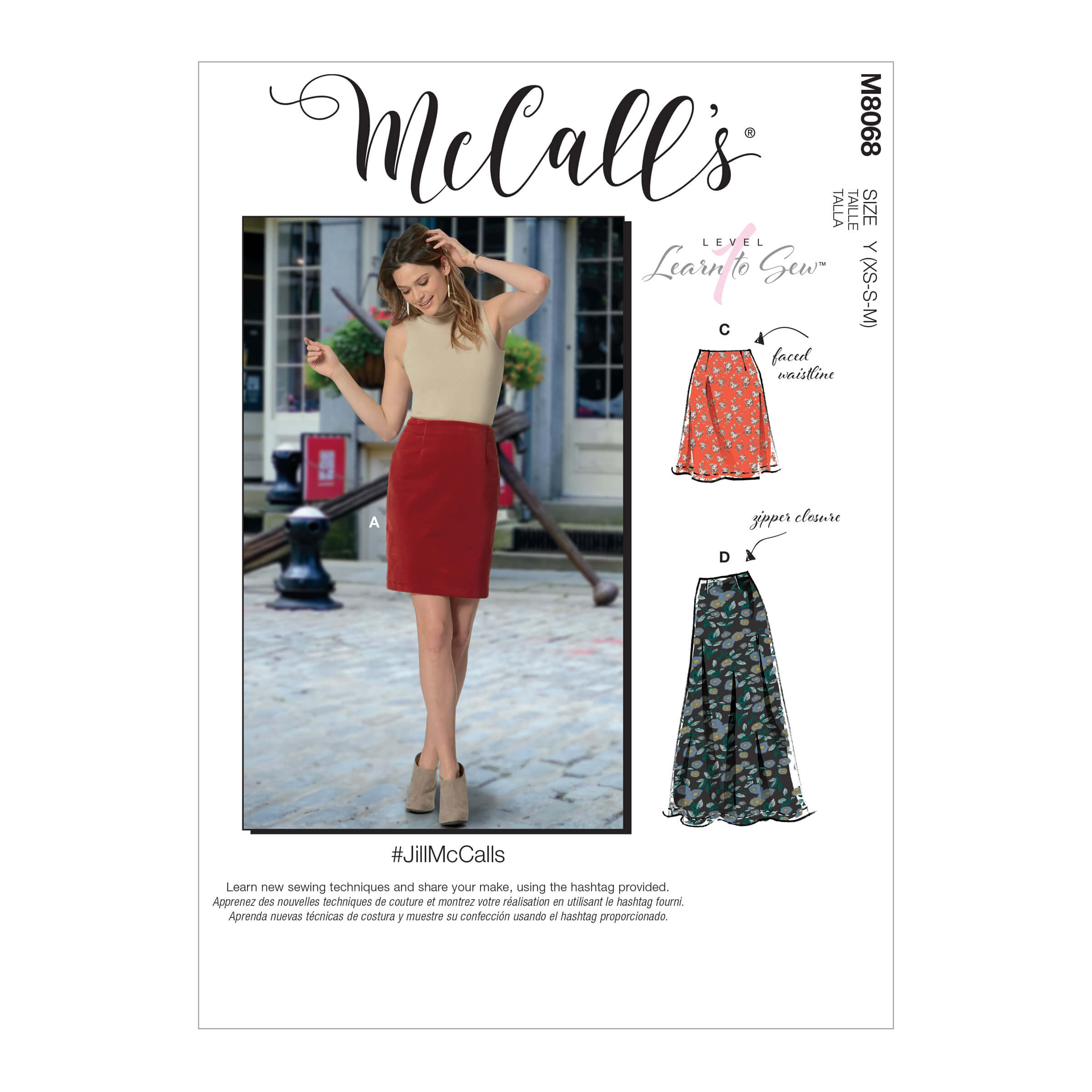 McCall's M8068 Misses' Skirts in Three Lengths #JillMcCalls
