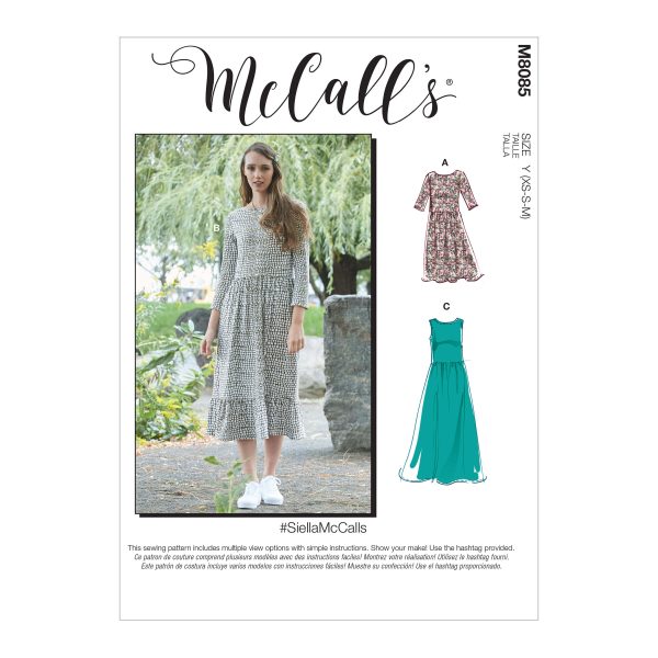 McCall's Sewing Pattern M8085 Misses' Dresses #SiellaMcCalls