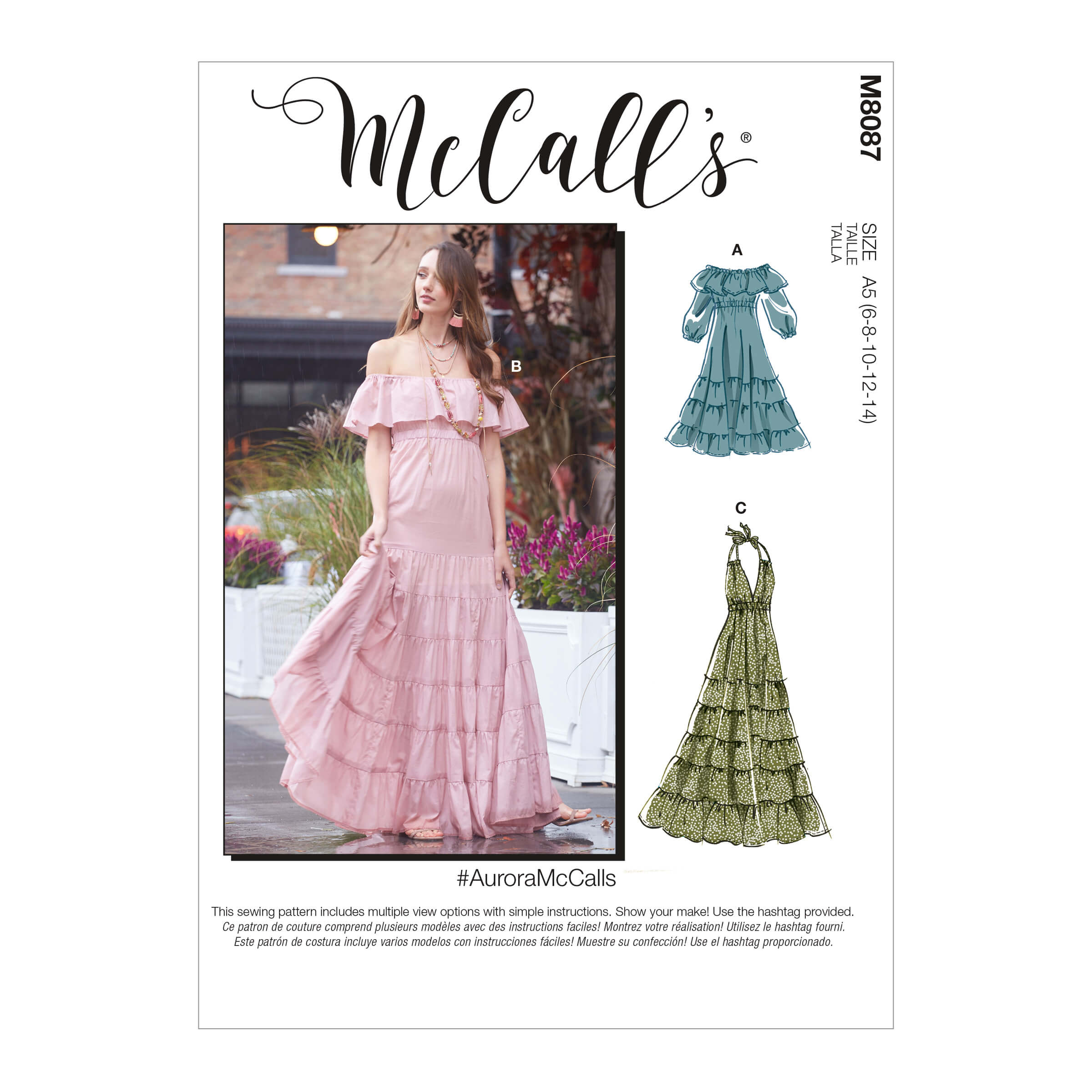 McCall's Sewing Pattern M8087 Misses' Dress