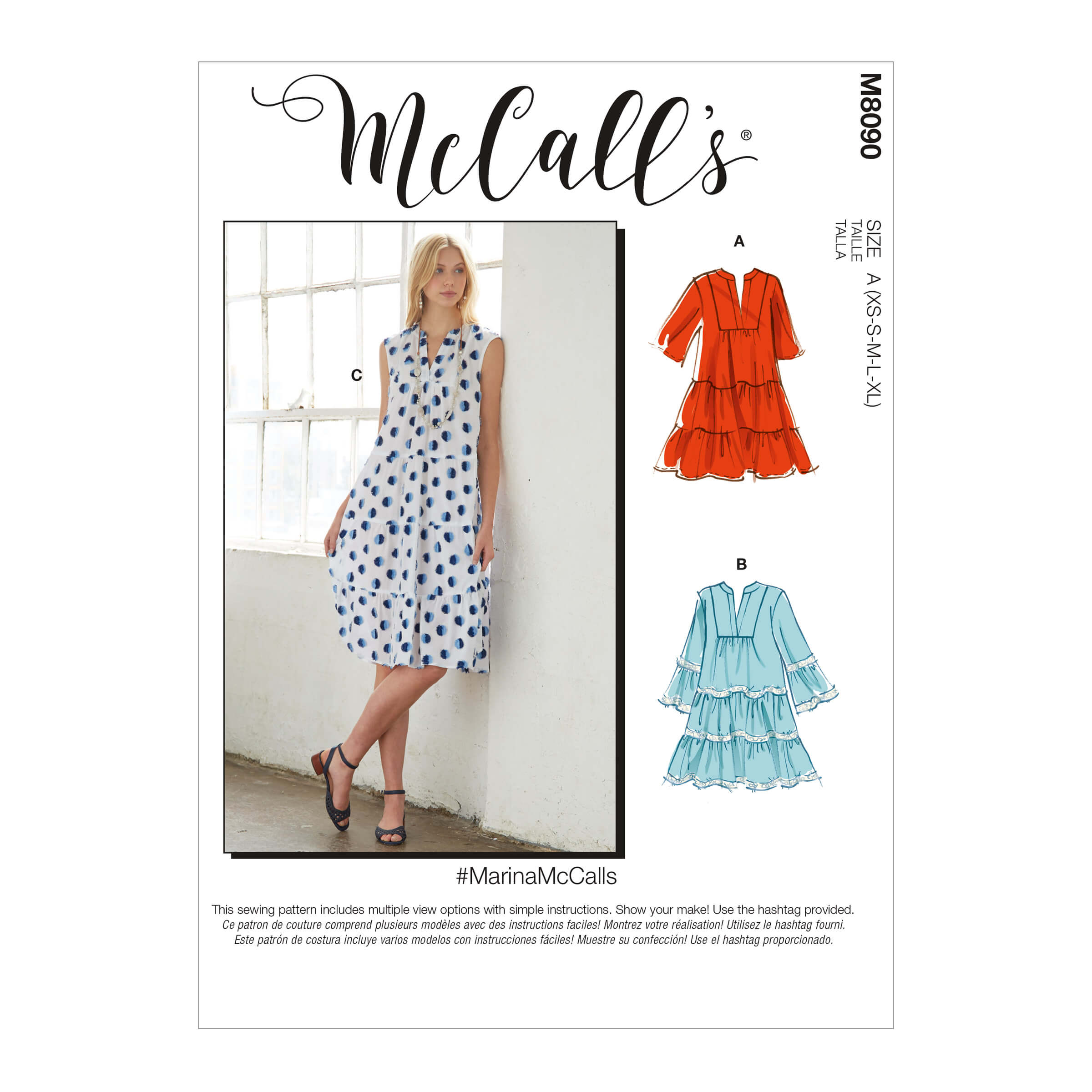 McCall's Sewing Pattern M8090 Misses' Dress