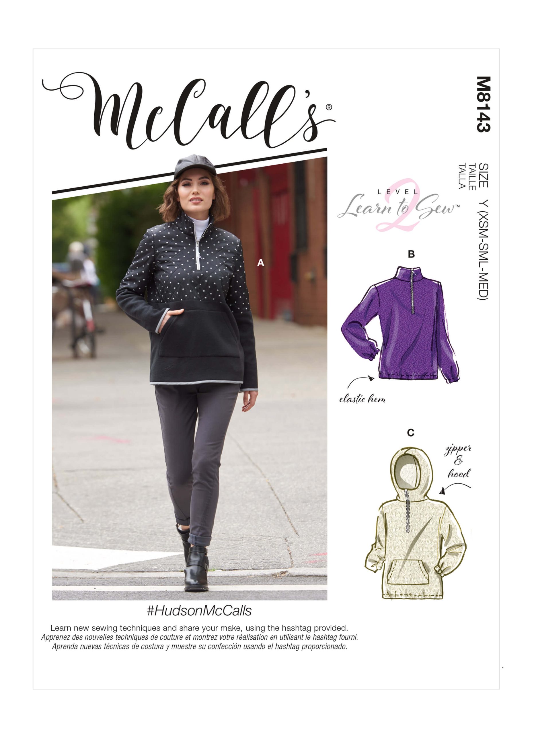McCall's Sewing Pattern M8143 Misses' Tops #HudsonMcCalls Learn to Sew Level 2