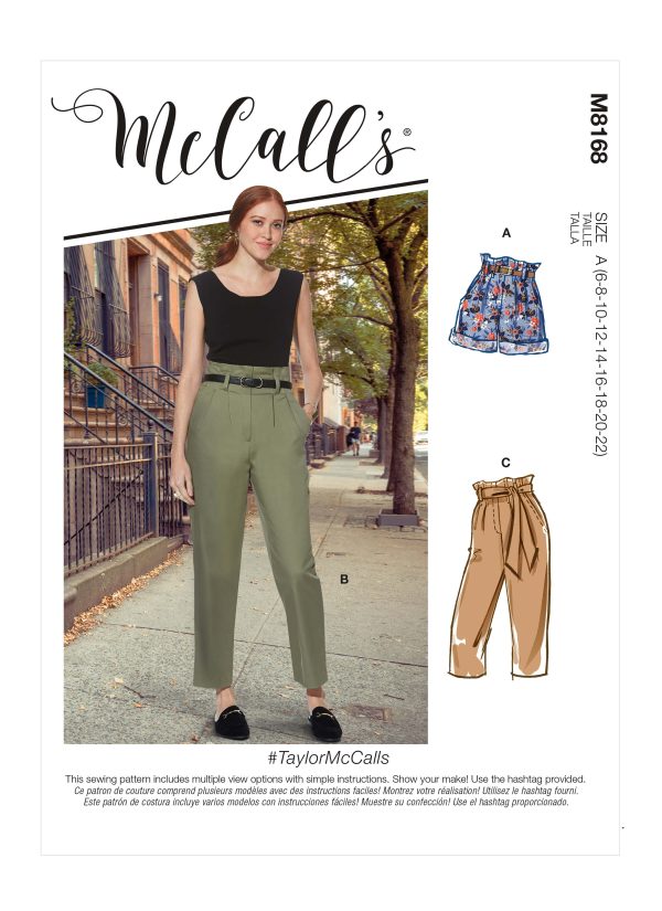 McCall's Sewing Pattern M8168 Misses' Skirt and Trousers