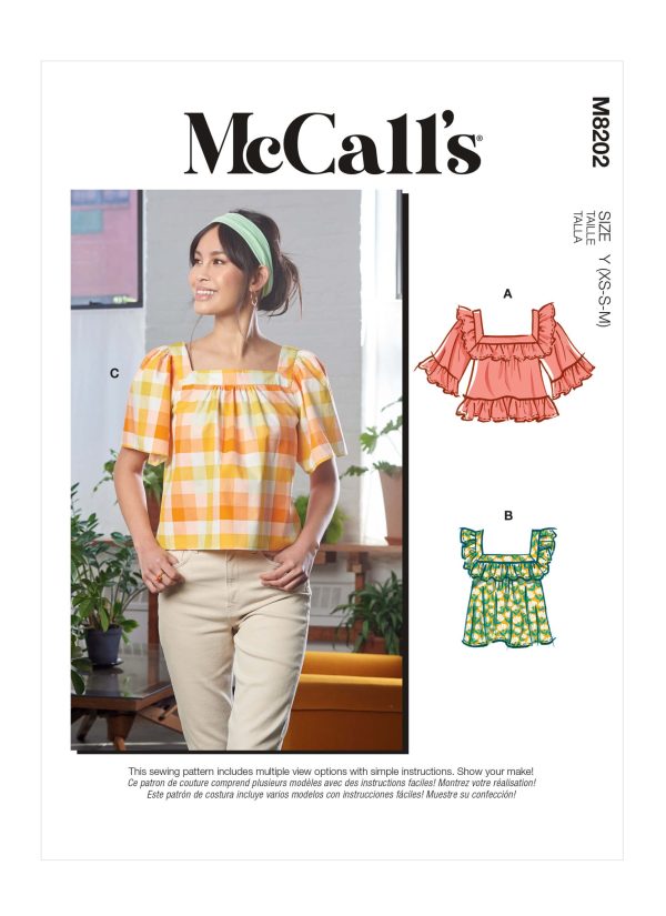 McCall's Sewing Pattern M8202 Misses' Tops