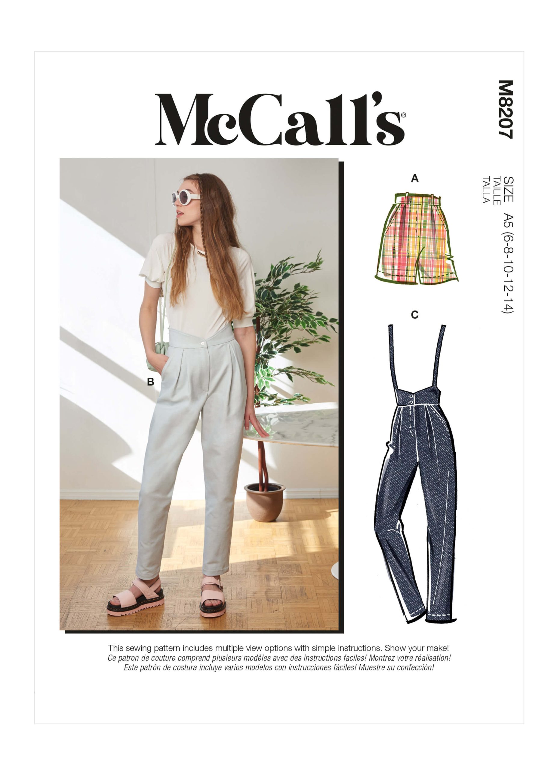 McCall's Sewing Pattern M8207 Misses' Trousers