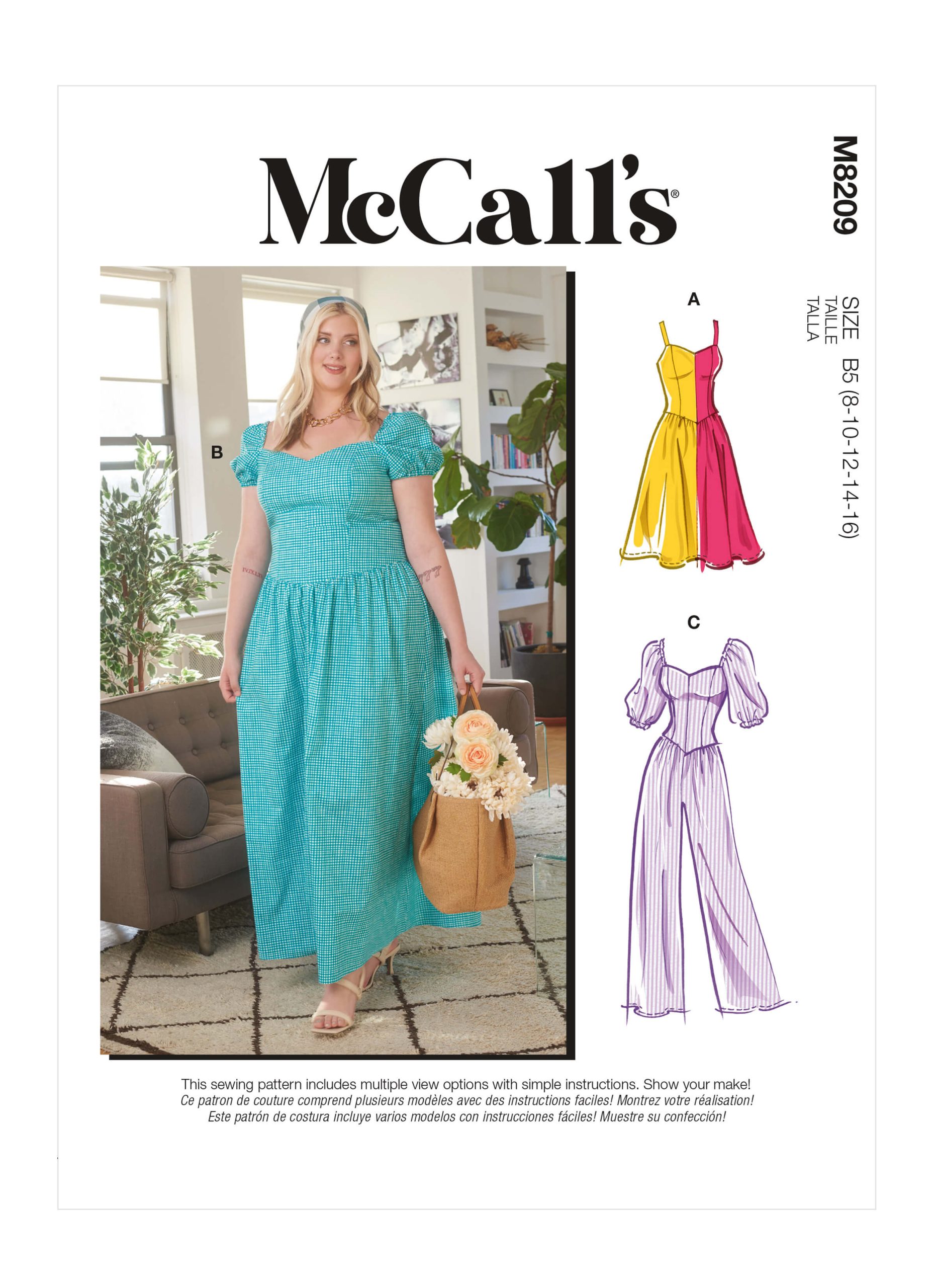 McCall's Sewing Pattern M8209 Misses' & Women's Dresses & Jumpsuit