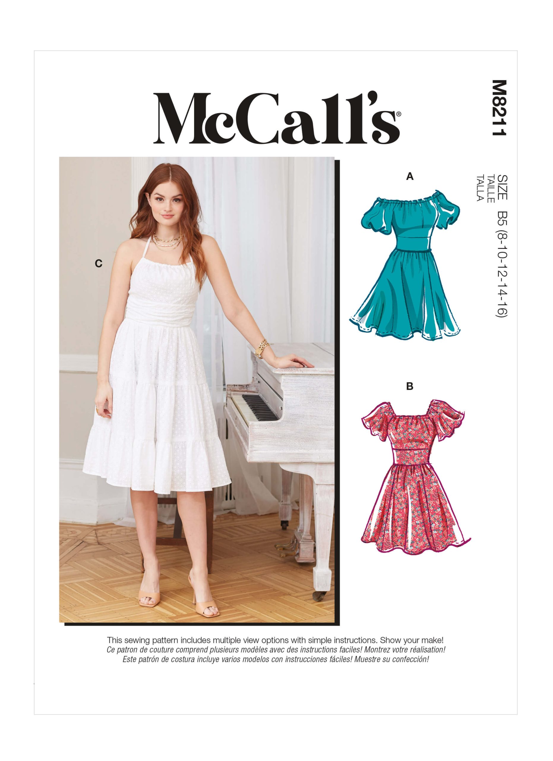 McCall's Sewing Pattern M8211 Misses' & Women's Dresses