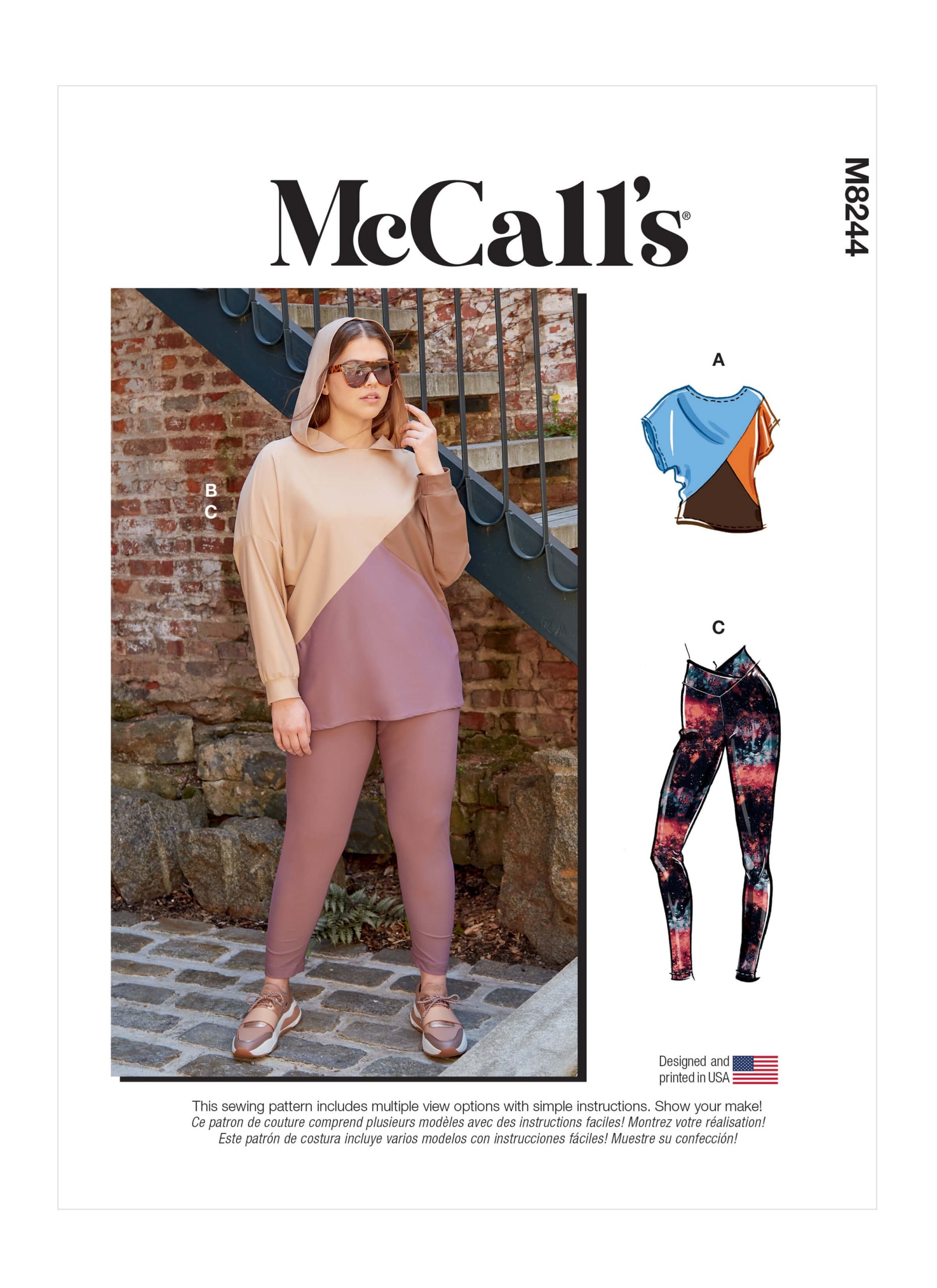 McCall's Sewing Pattern M8244 Misses' and Women's Tops and Leggings