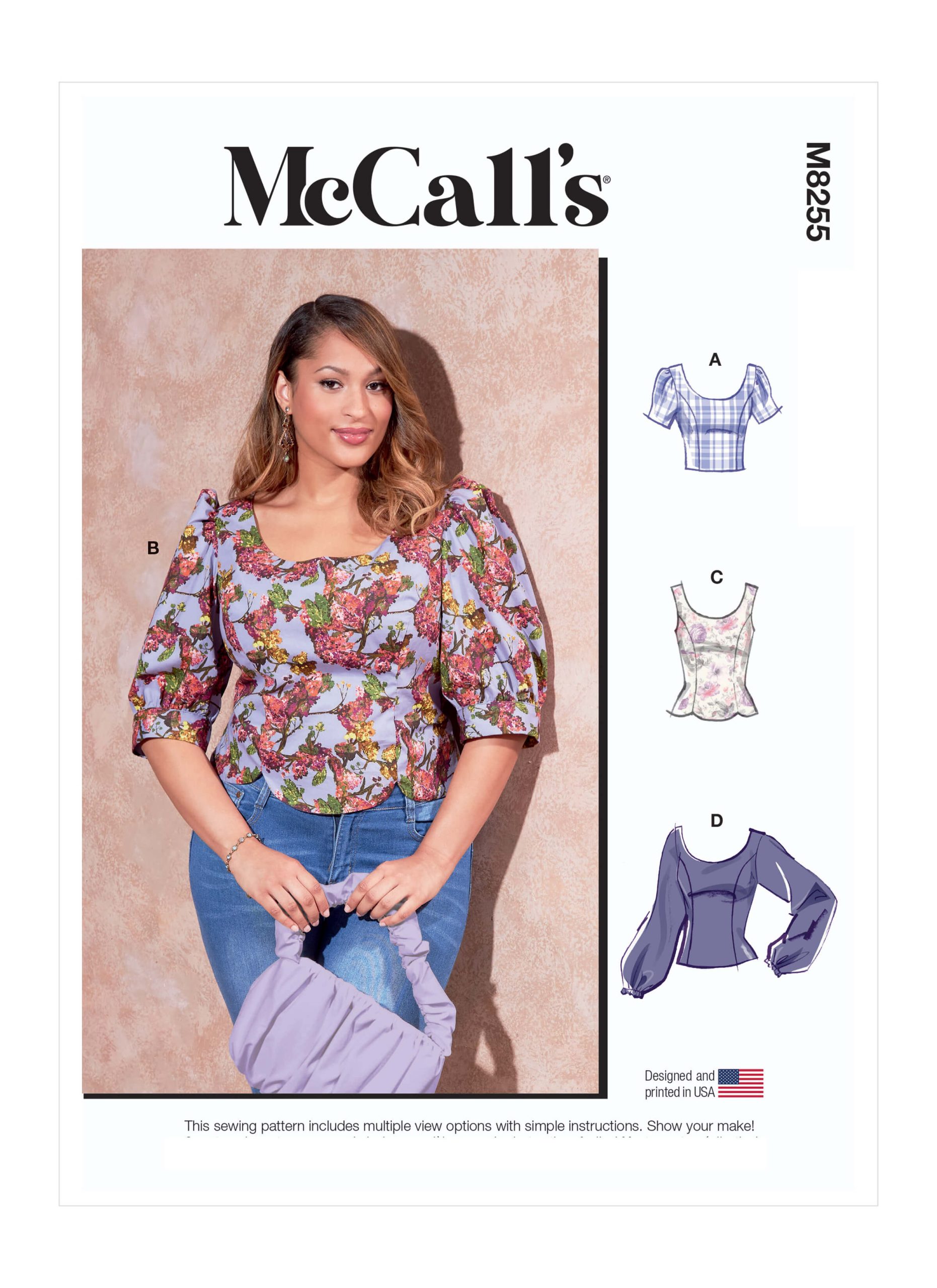 McCall's Sewing Pattern M8255 Misses' and Women's Tops