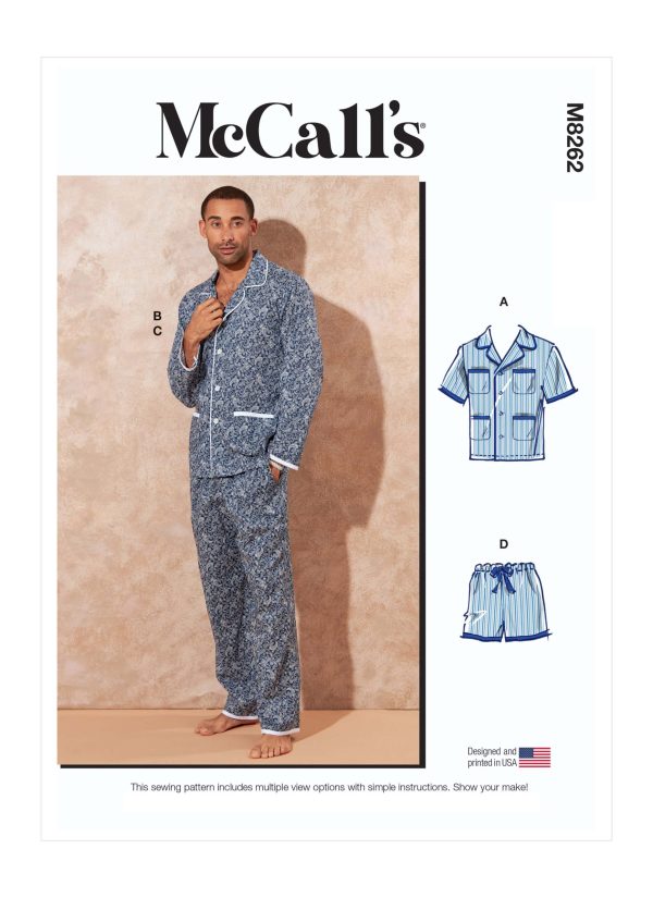 McCall's Sewing Pattern M8262 Men's Pyjamas