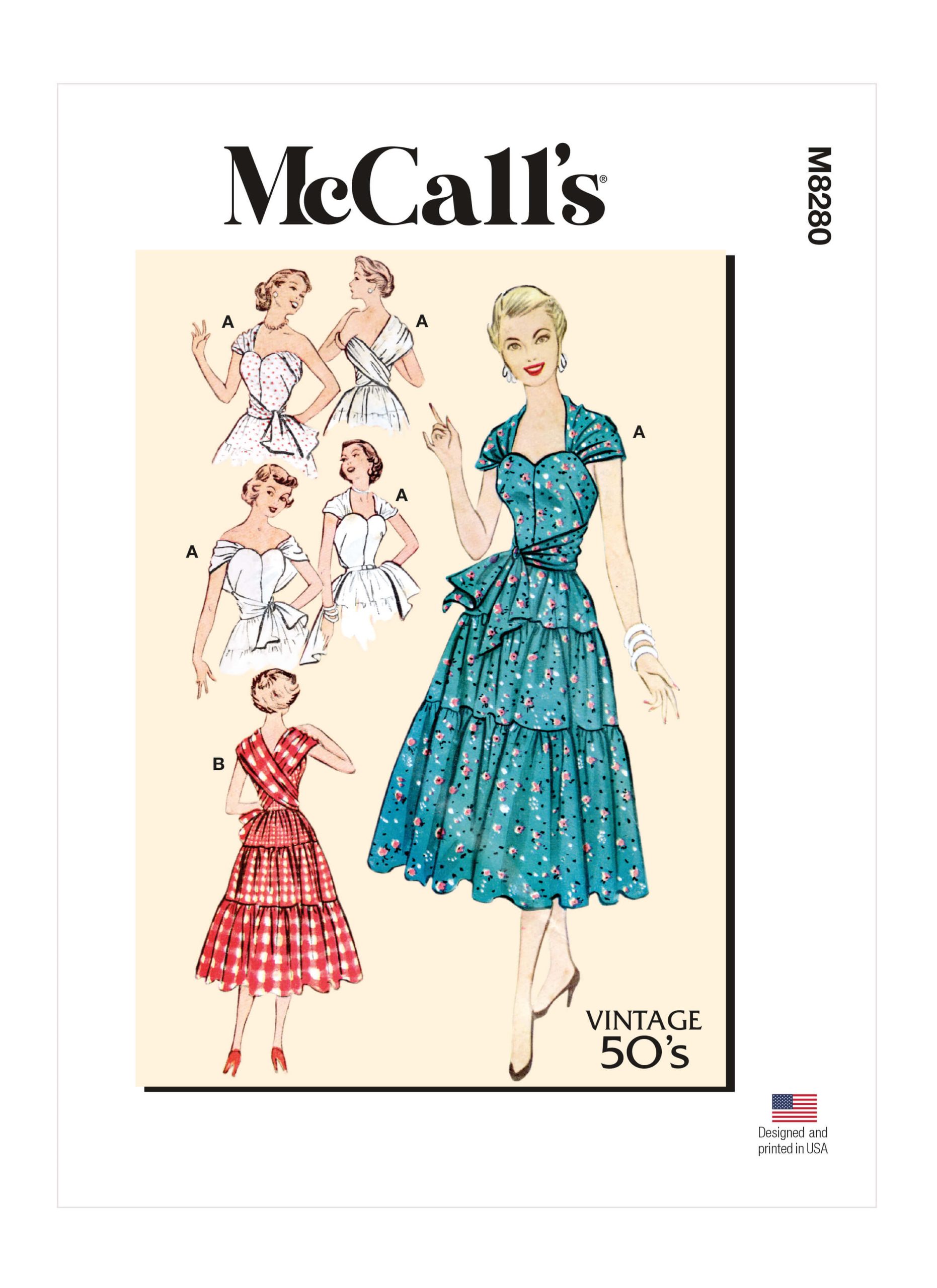 McCall's Sewing Pattern M8280 Misses' Vintage Dresses