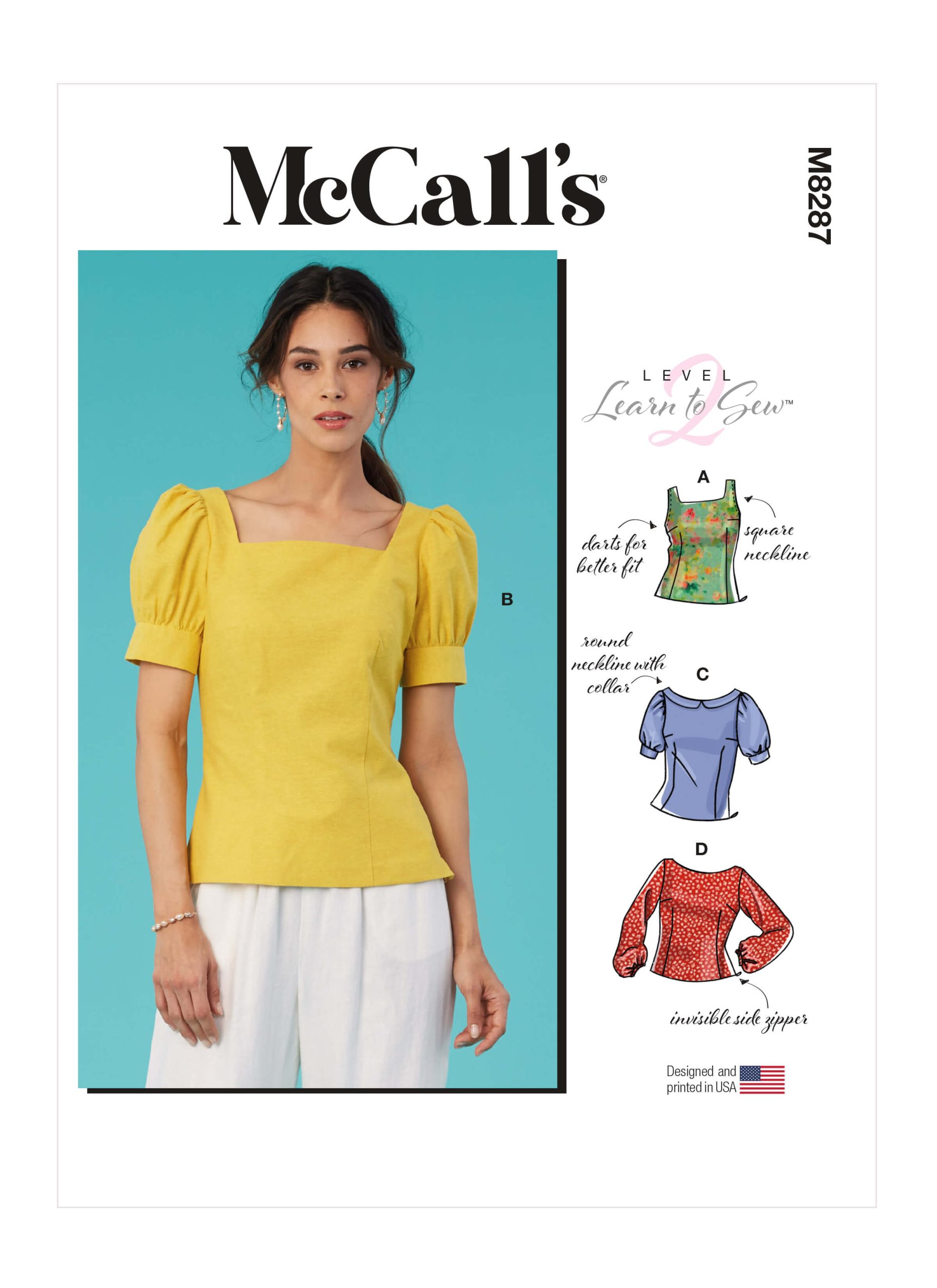 McCall's Sewing Pattern M8287 Misses' Tops