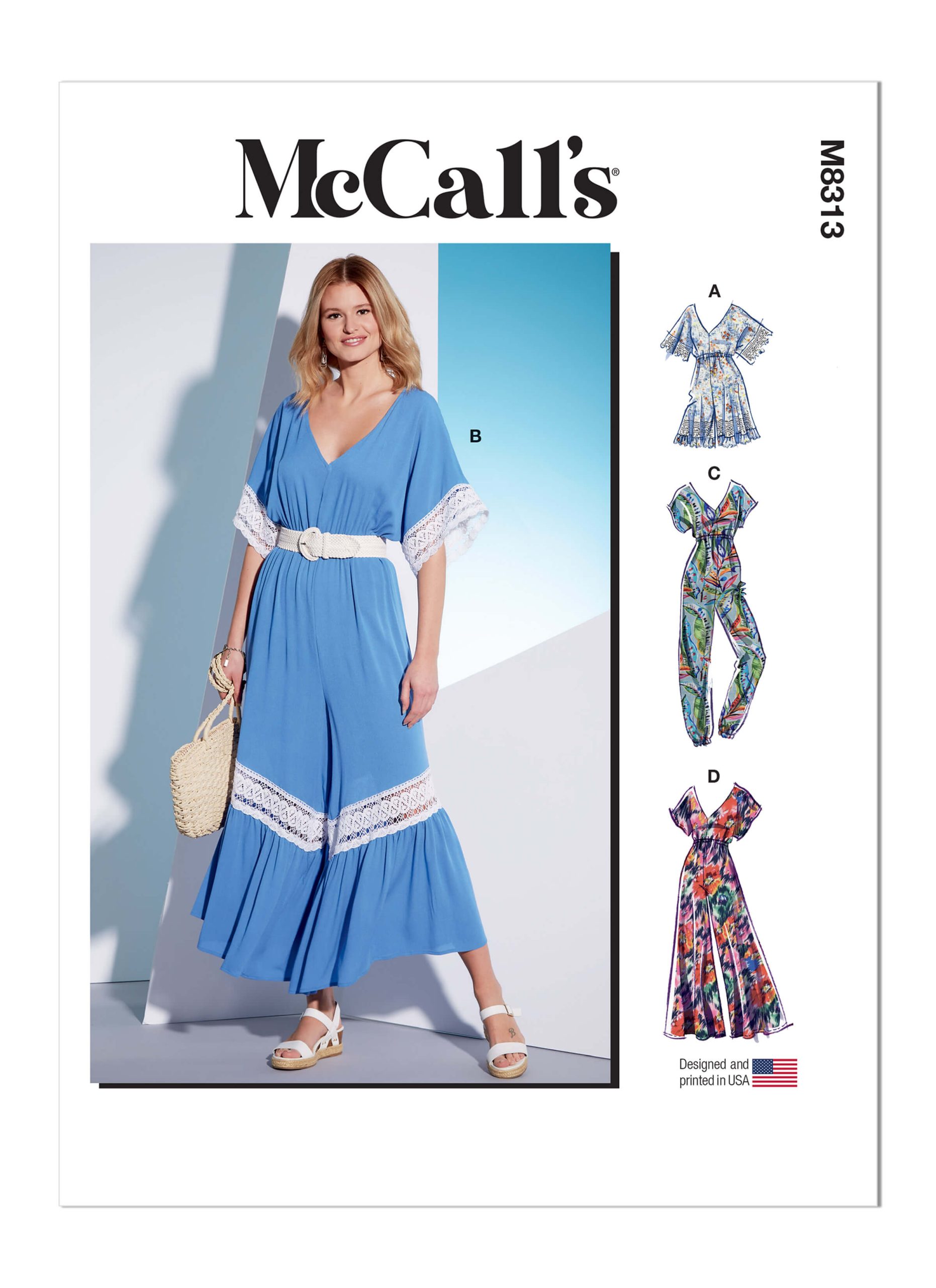 McCall's Sewing Pattern M8313 Misses' Romper and Jumpsuits