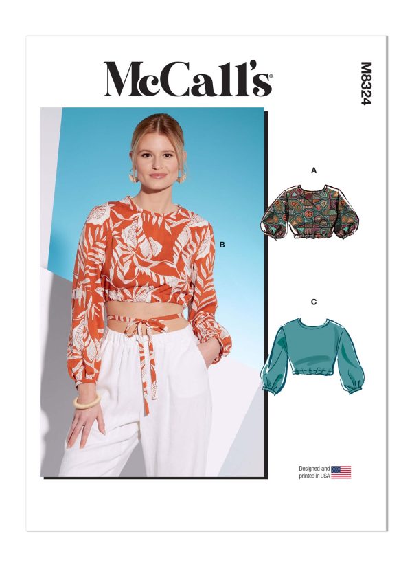 McCall's Sewing Pattern M8324 Misses' Tops