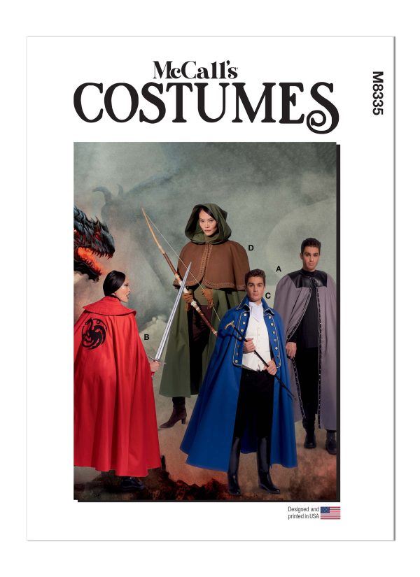 McCall's Sewing Pattern M8335 Men's and Misses' Costume Capes