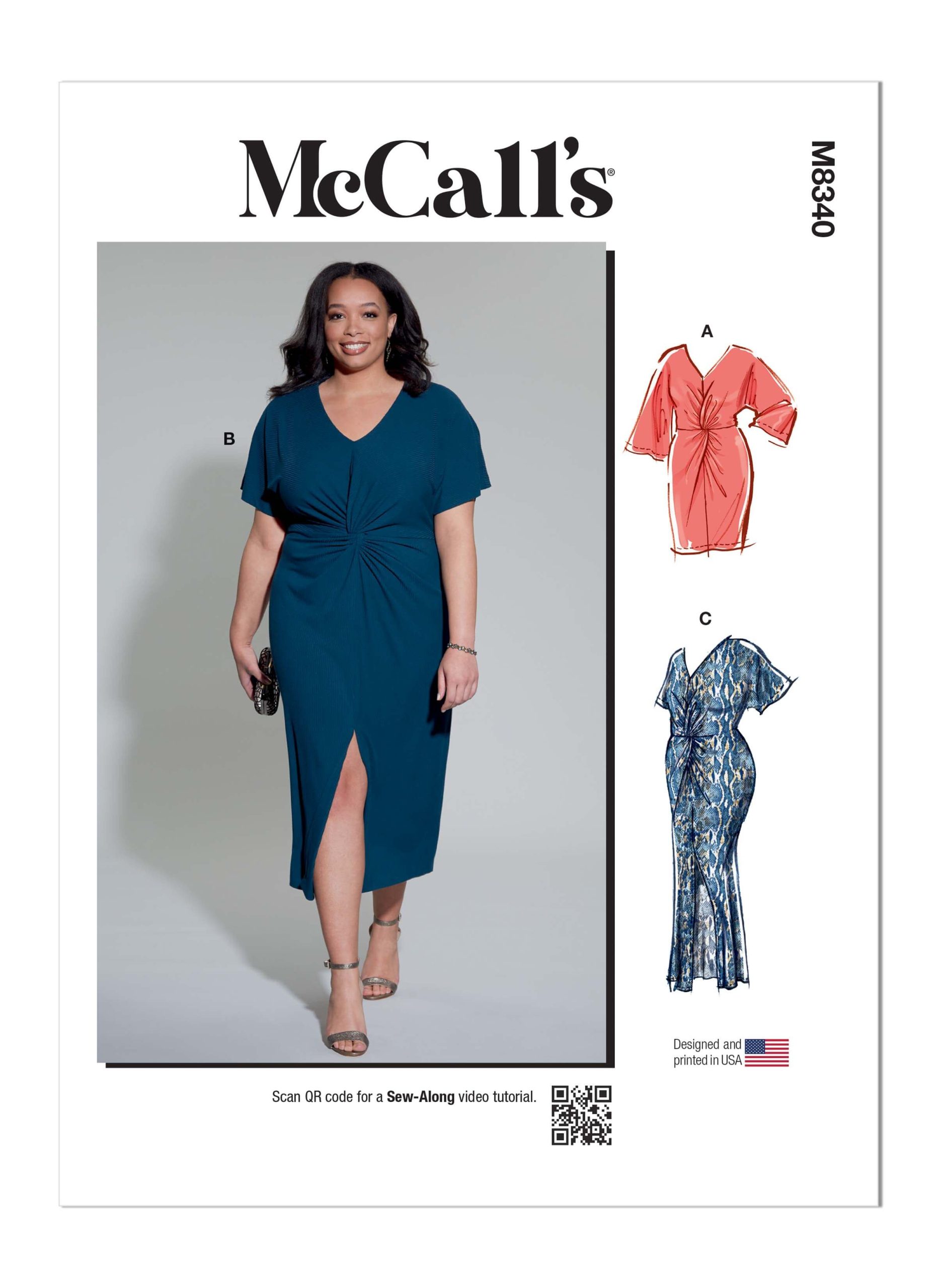 McCall's Sewing Pattern M8340 Women's Knit Dress