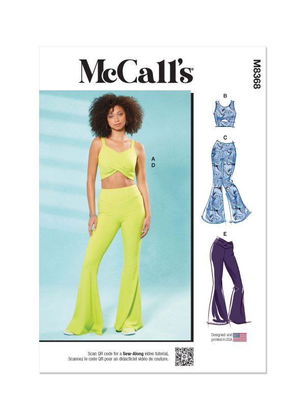 McCall's Sewing Pattern M8368 Misses' Knit Tops and Trousers