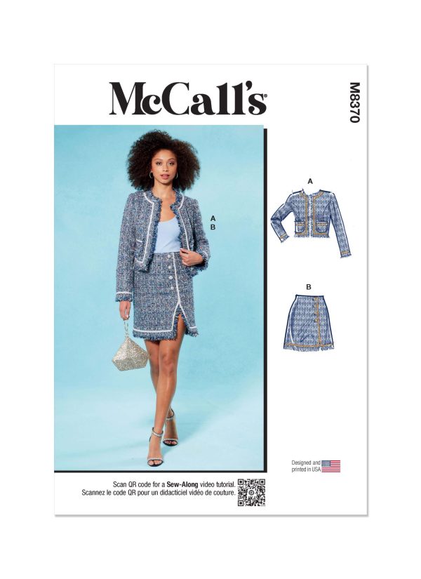 McCall's Sewing Pattern M8370 Misses' Jacket and Skirt
