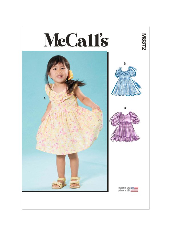 McCall's Sewing Pattern M8372 Toddlers' Dresses
