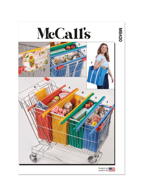 McCall's Sewing Pattern M8420 Shopping Cart Bags and Coupon Case