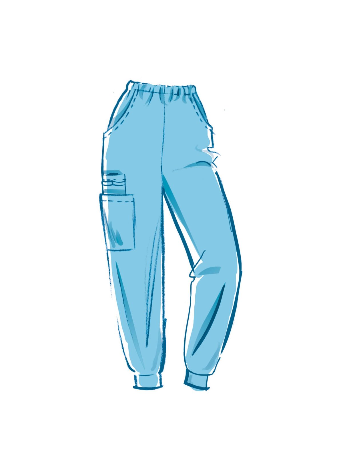 McCall's Sewing Pattern M8421 Misses' Knit Scrub Tops, Trousers, Joggers and Cap