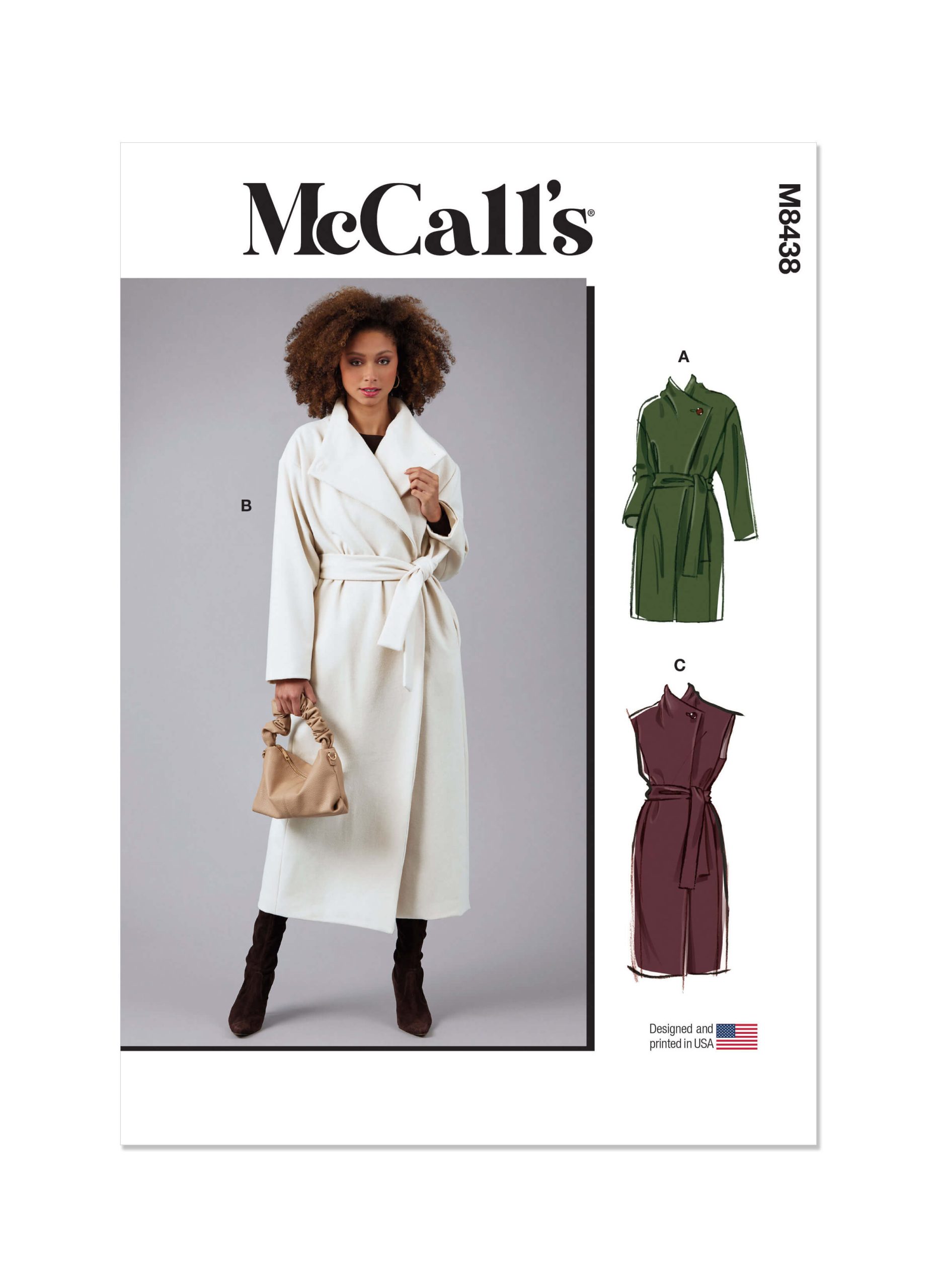 McCall's Sewing Pattern M8438 Misses' Coats and Waistcoat