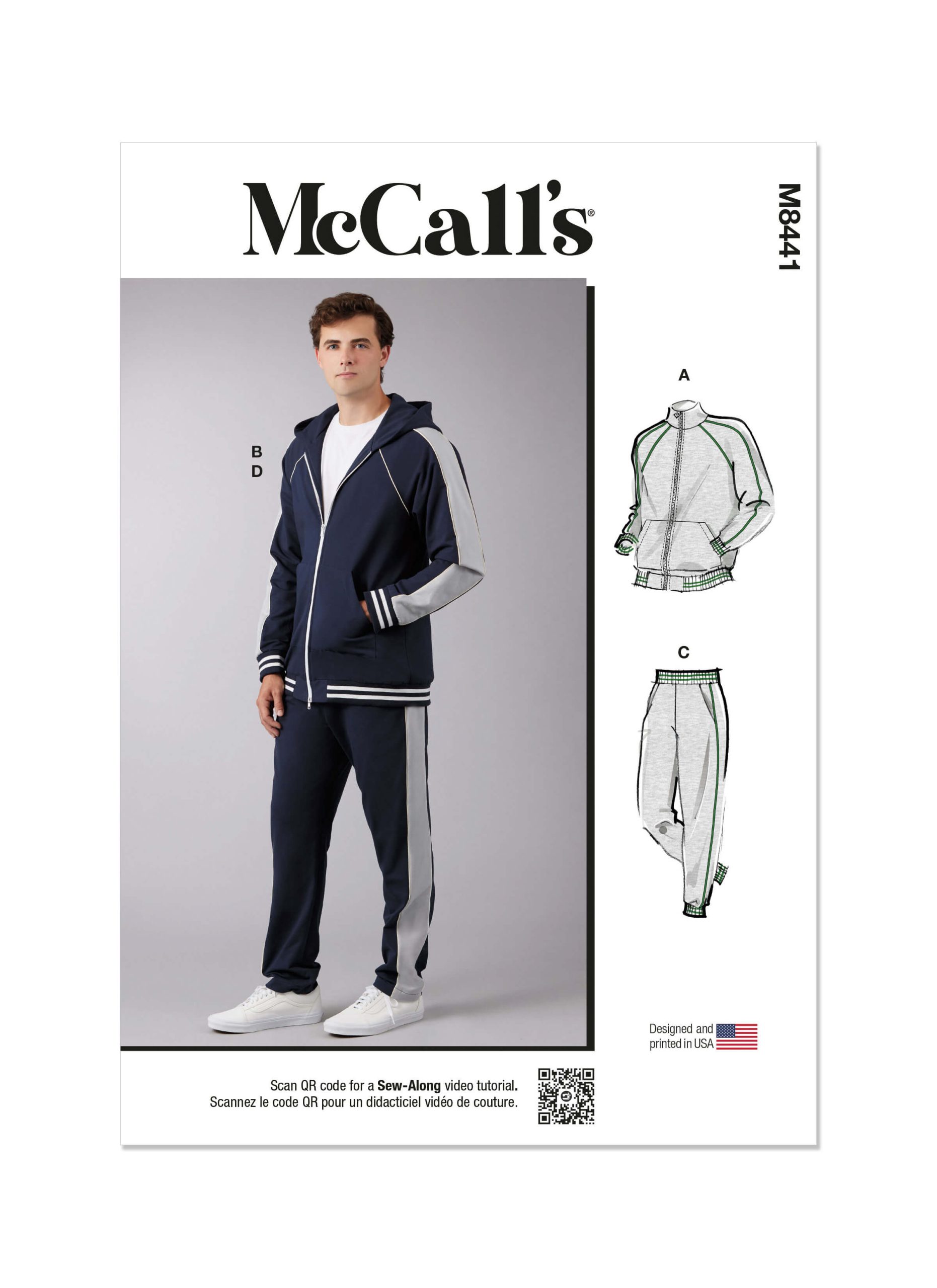 McCall's Sewing Pattern M8441 Men's Jacket and Trousers