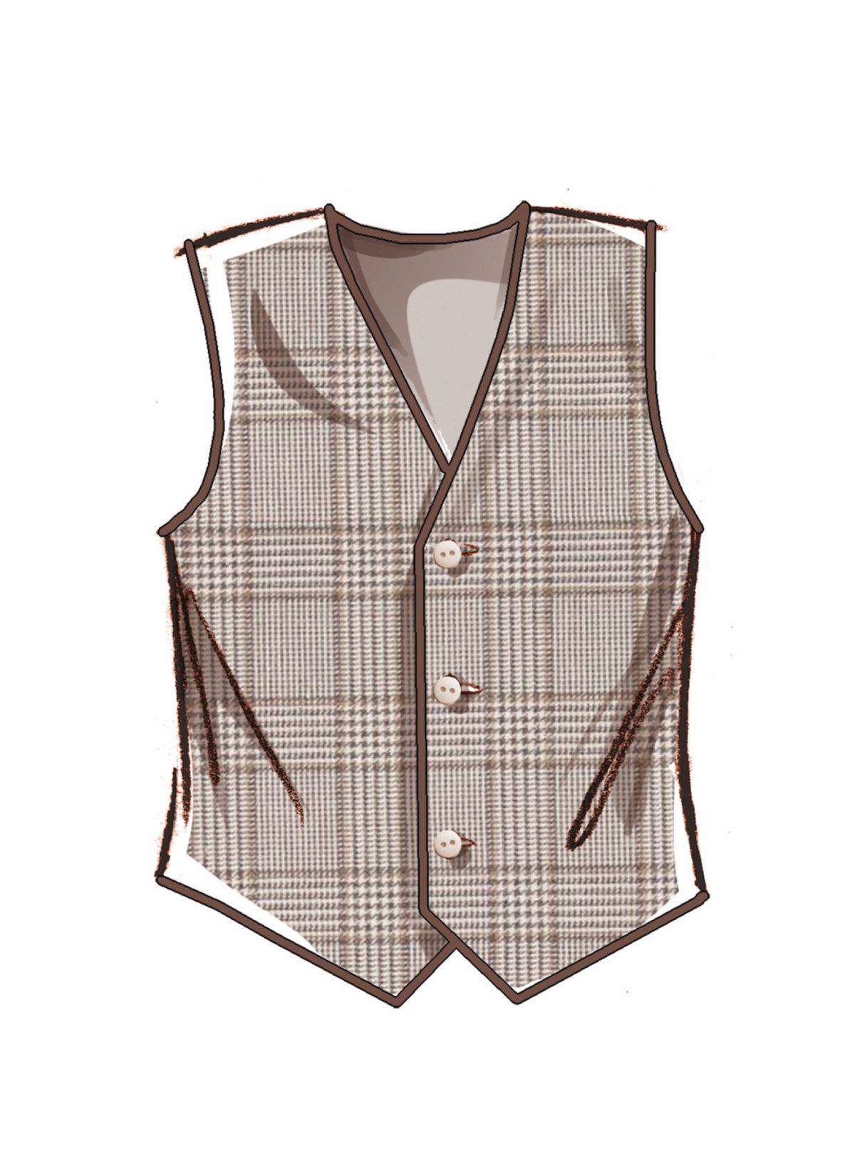 McCall's Sewing Pattern M8442 Misses' and Men's Lined Waistcoat