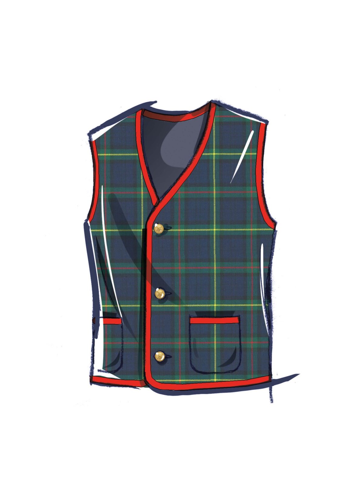 McCall's Sewing Pattern M8442 Misses' and Men's Lined Waistcoat