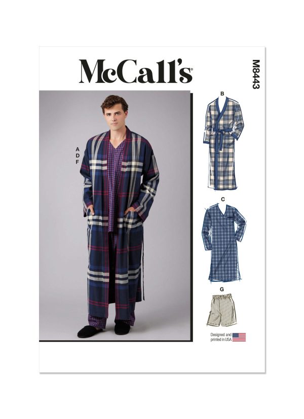 McCall's Sewing Pattern M8443 Men's Sleepwear