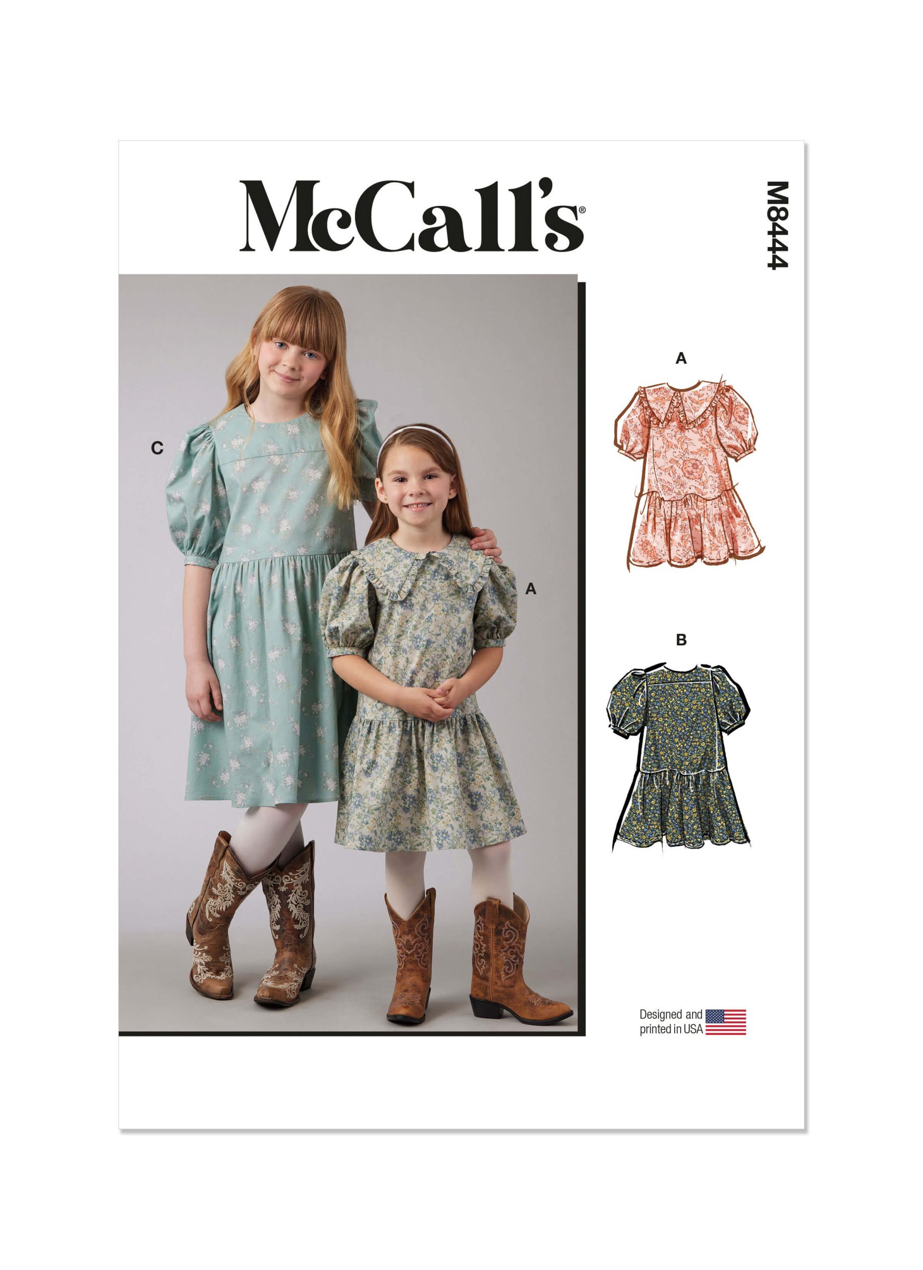 McCall's Sewing Pattern M8444 Children's and Girls' Dresses