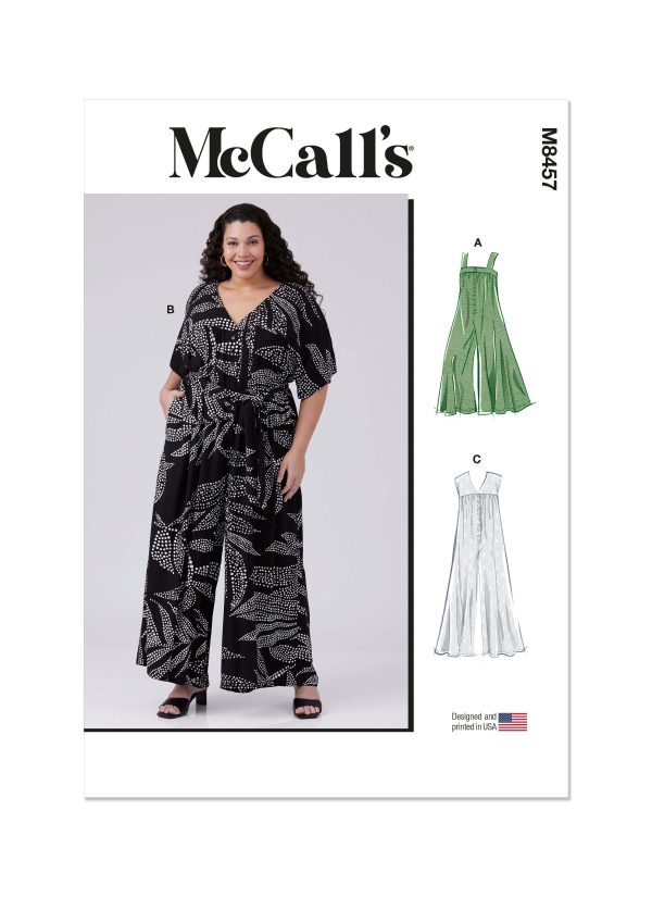 McCall's Sewing Pattern M8457 Misses' Loose Fit Jumpsuit and Sash